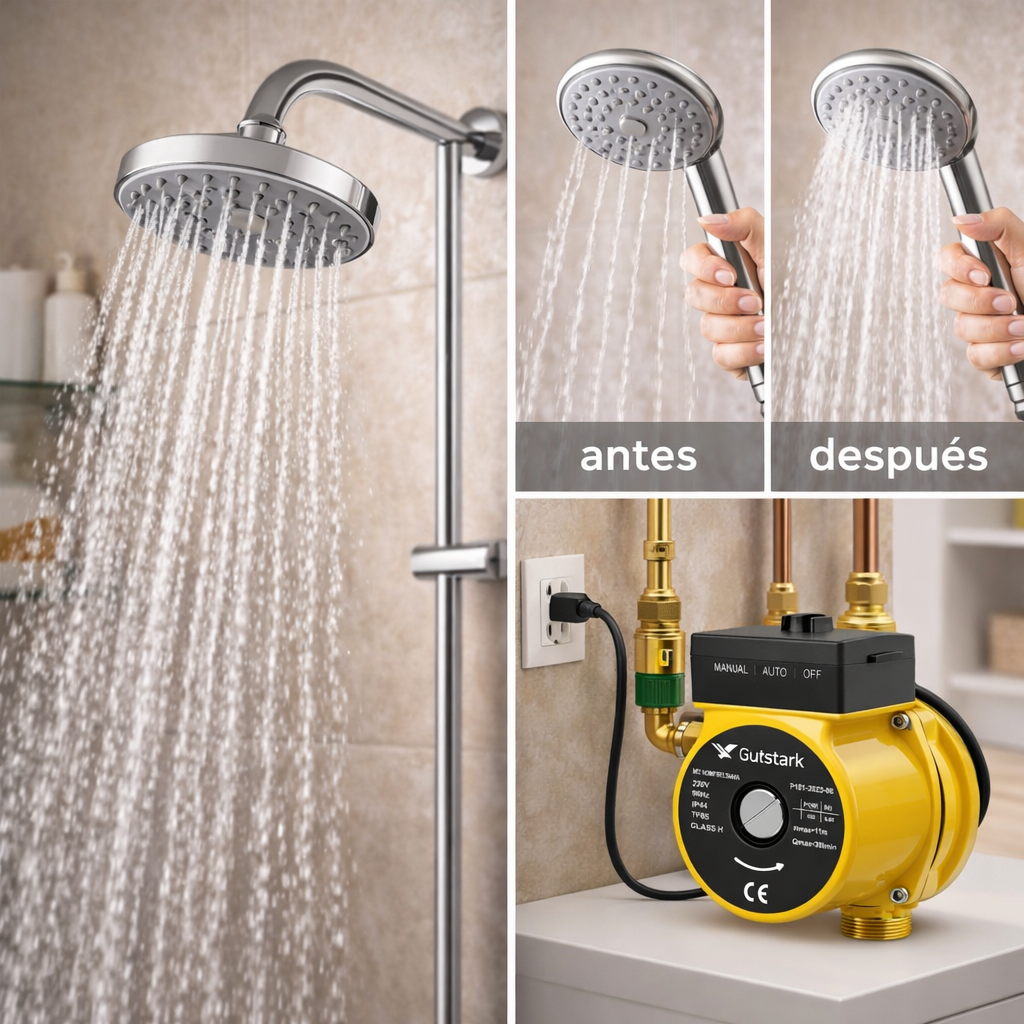 Bomba Presurizadora de Agua Automática 150W Aumenta Presión 30L/min Silenciosa -1