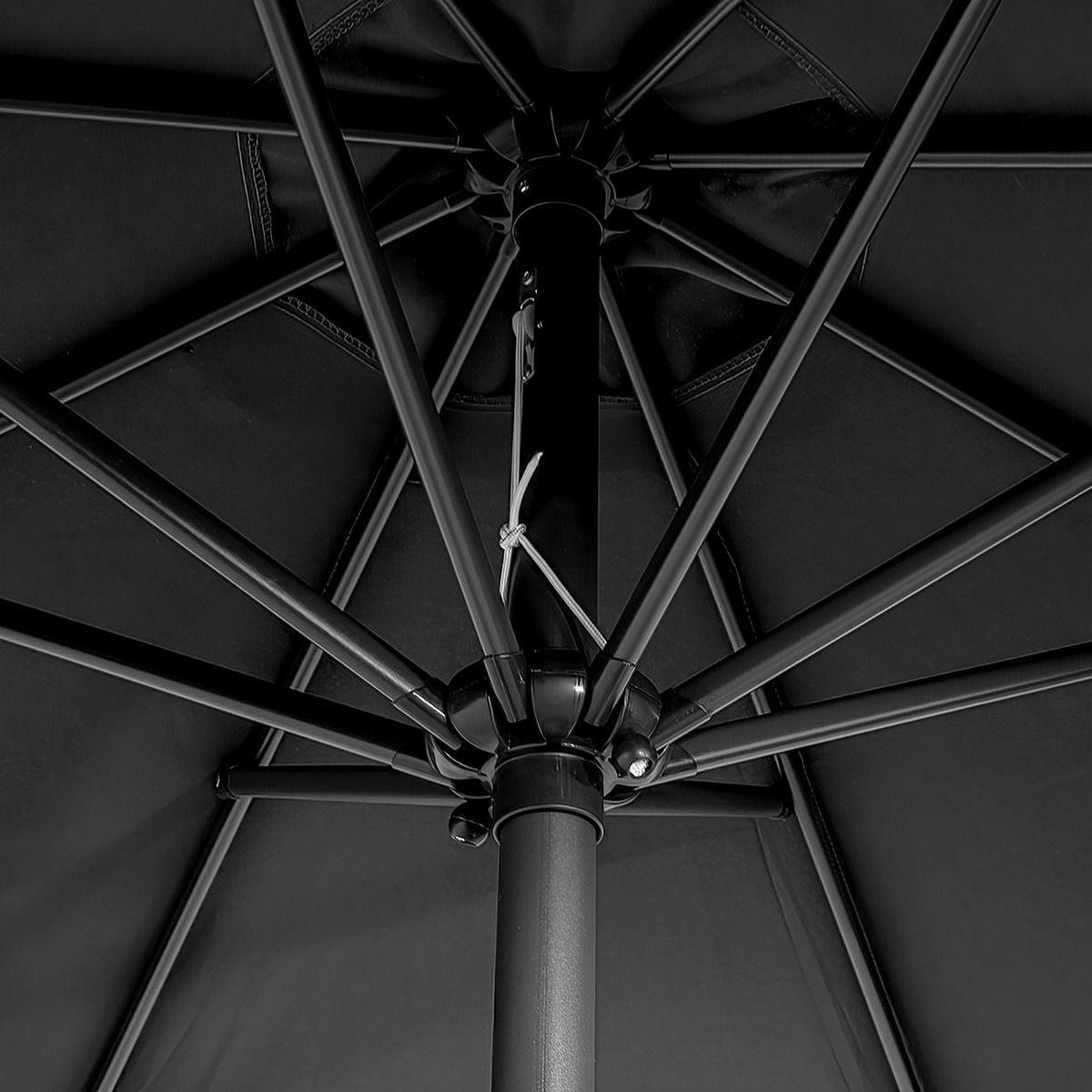 Quitasol Madera 2.7 Metros Grande Para Terraza color Negro-2