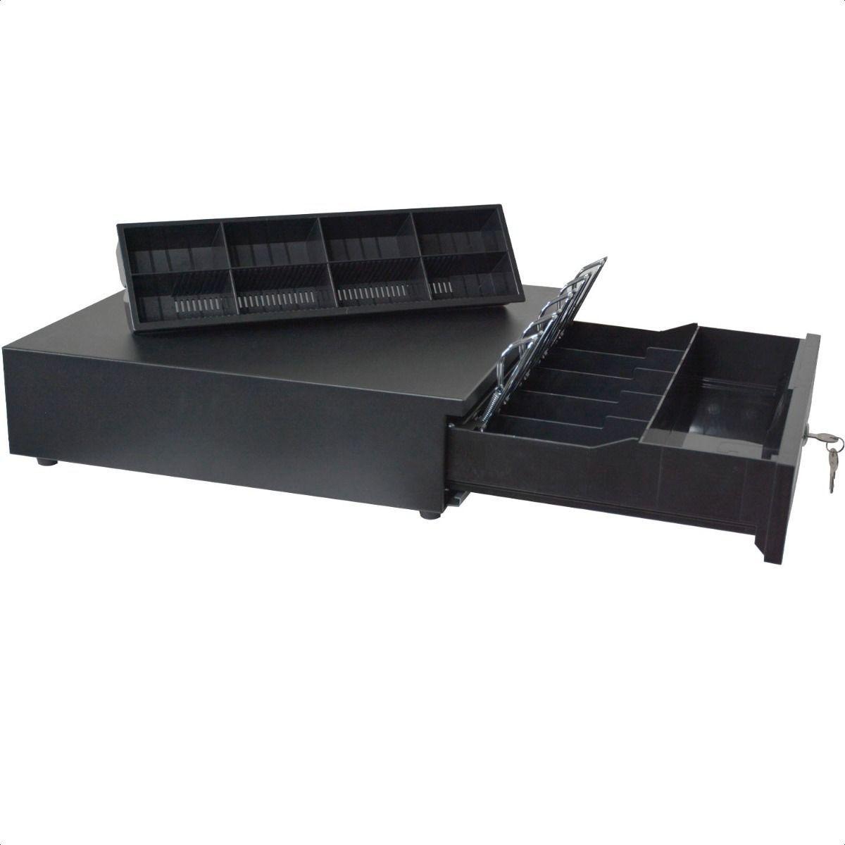 Caja Gaveta Dinero Metalica Registradora Apertura Electronica 5 Billetes 2 Llave-3