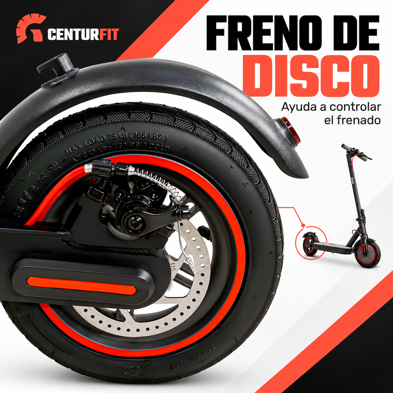 Scooter Electrico Plegable E-be Lx30 Monopatin 32km Led 500w Color Negro-3