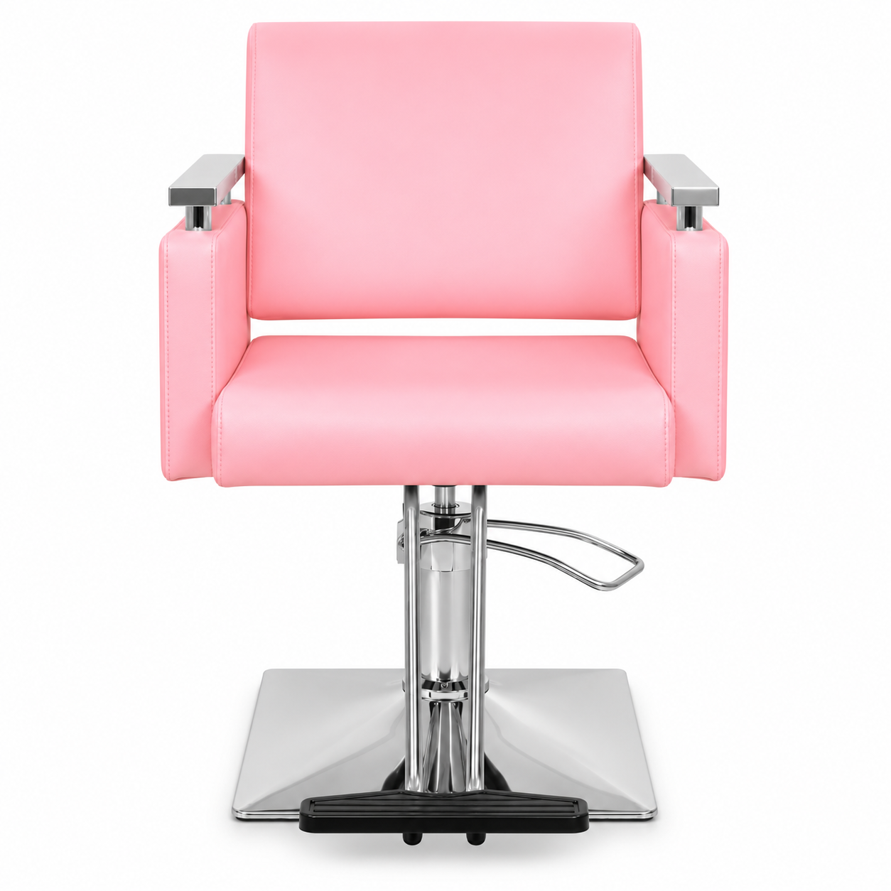 Sill n Barber a Hidr ulico Rosa Giro 360 Base Cuadrada Soporta 150 Kg Nanofort-2