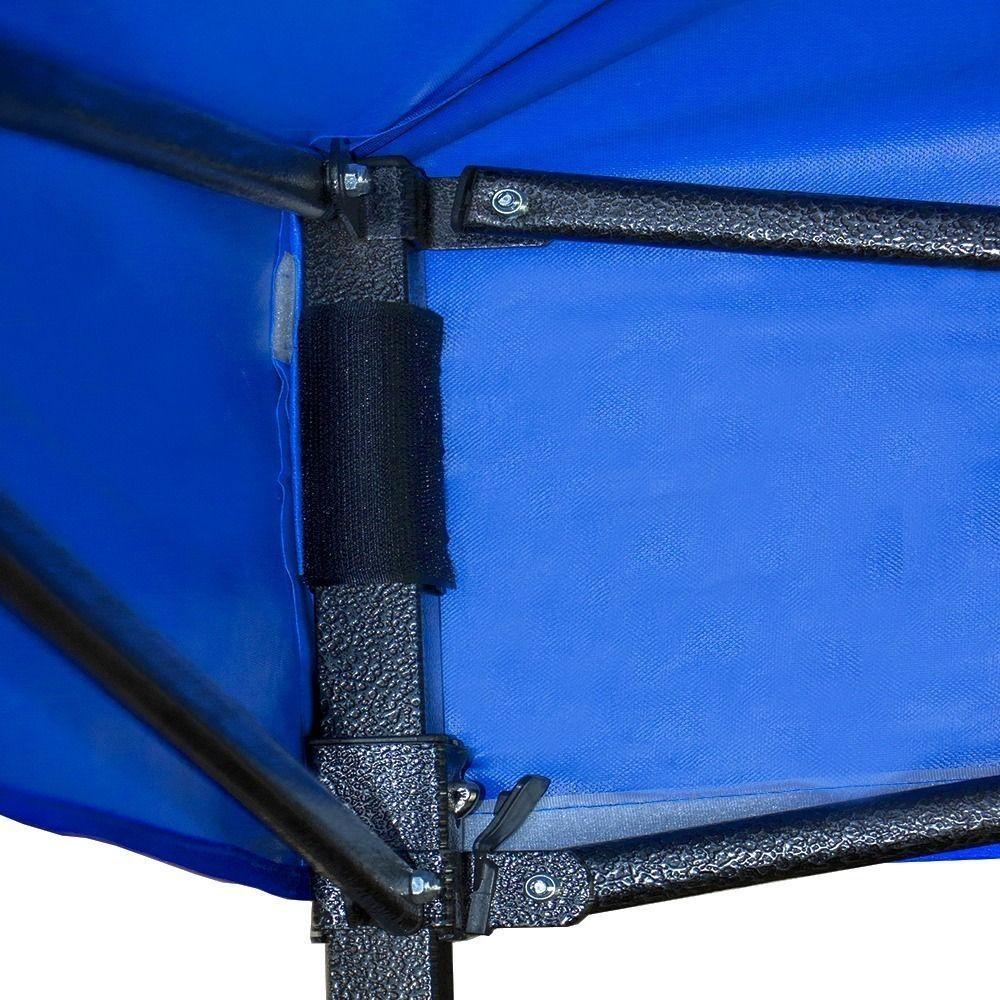 Toldo Plegable Jardimex 2x2 Paredes Antilluvia Proteccion UV Azul-1