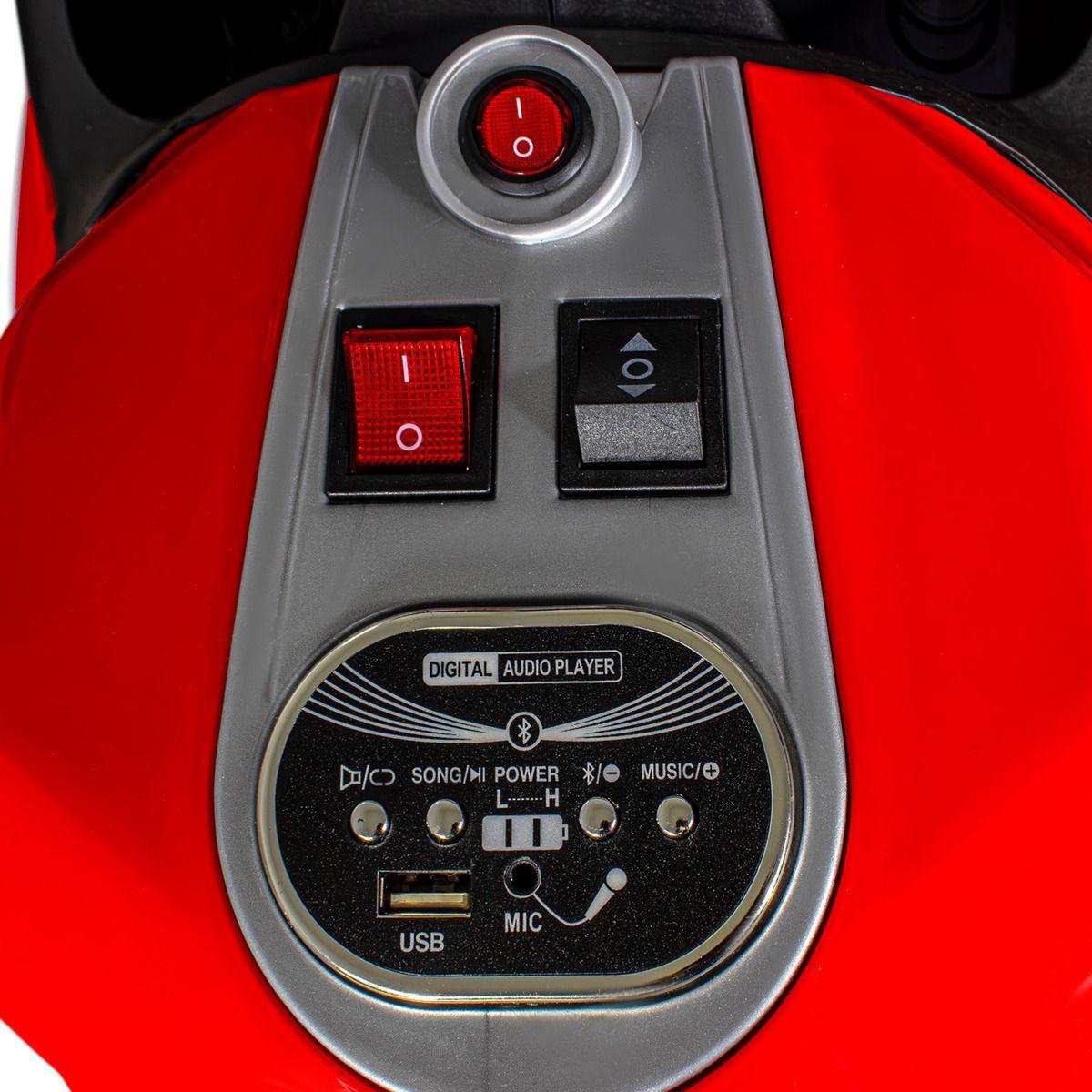 Motocicleta Deportiva Electrica Moto Montable Niño 12v Color Rojo-4