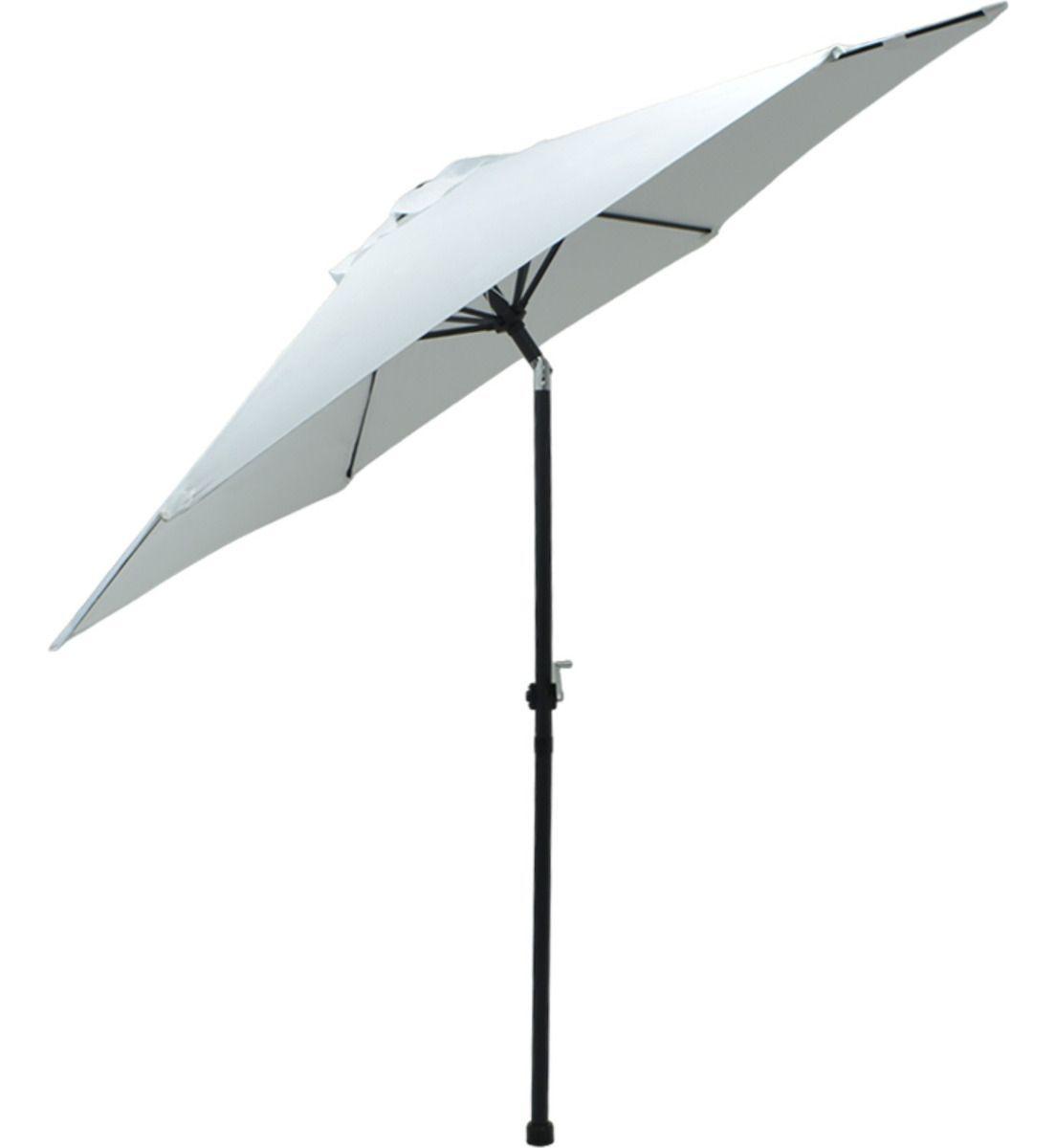 Quitasol 2,7 mt Blanco Plegable Ajustable Redondo -0