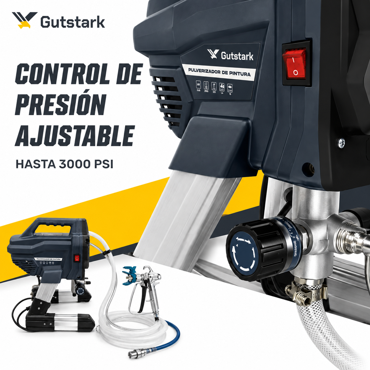 Pistola P/ Pintar Electrica Pulverizador  Industrial Sin Aire 3000psi-4