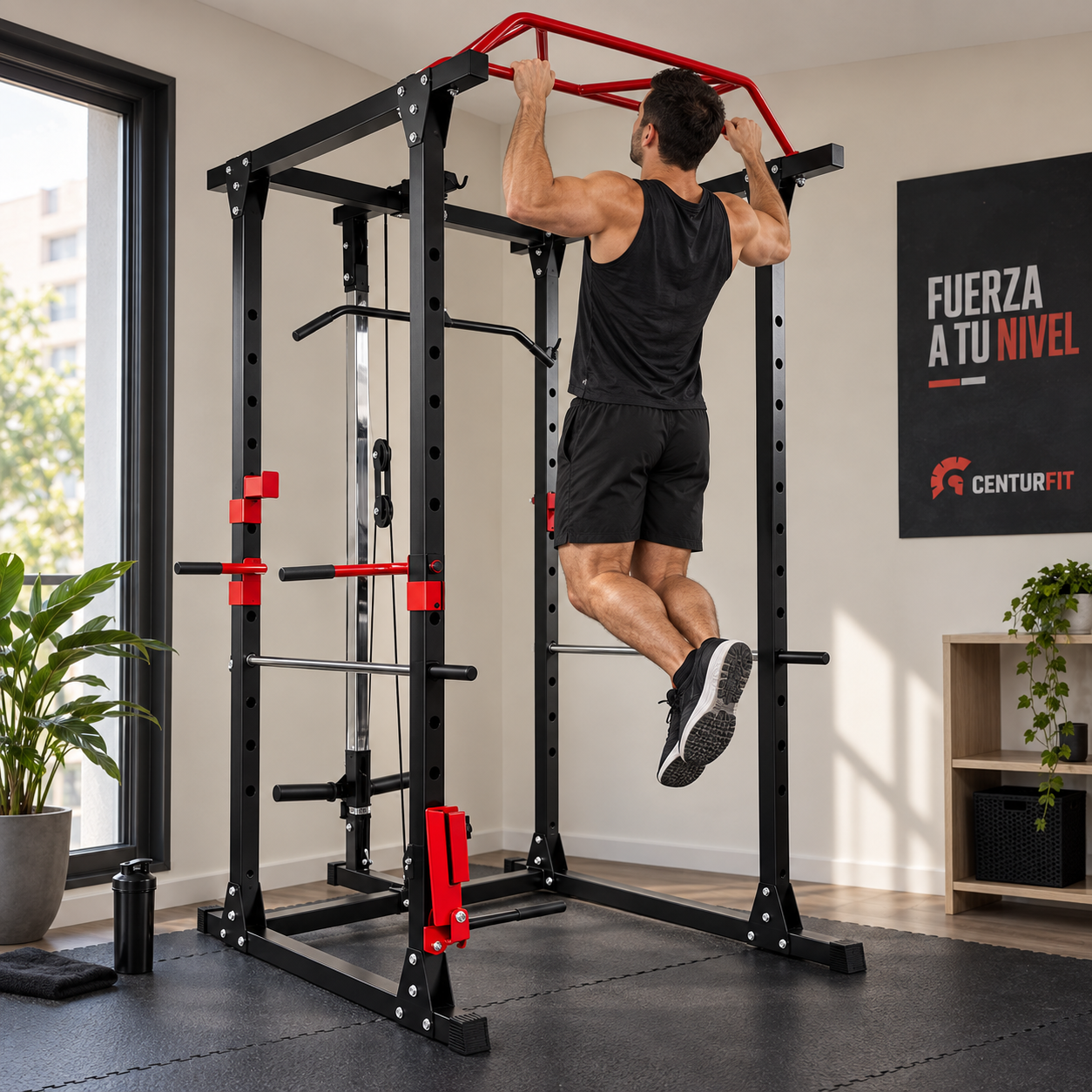 Power Rack Centurfit Multifuncional Tren Superior 9 Rutinas-4