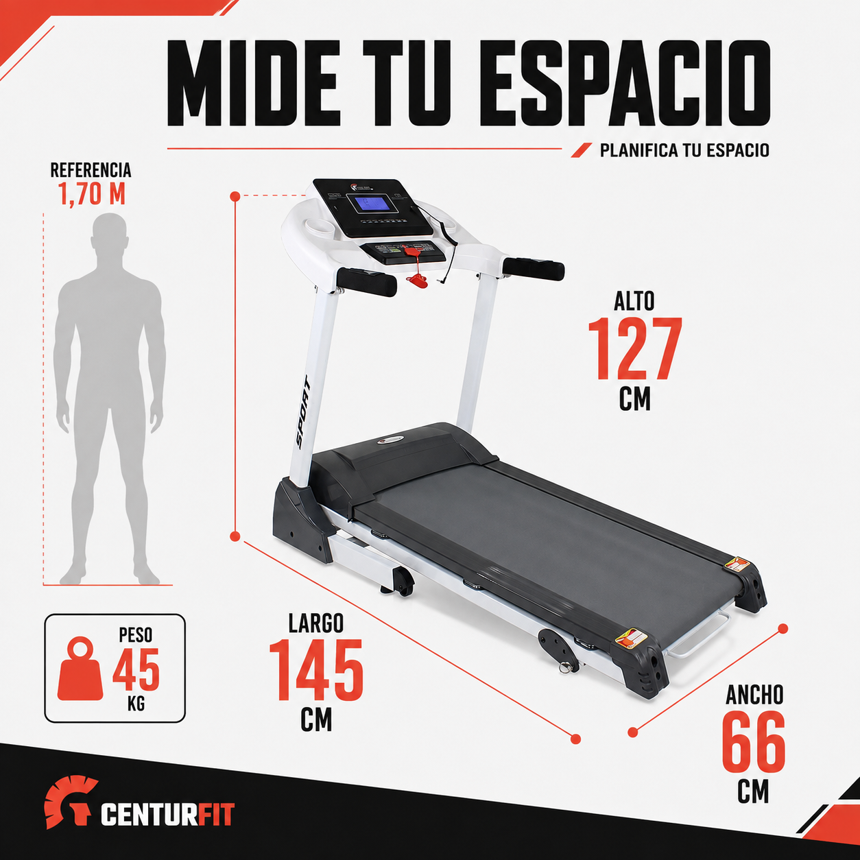 Trotadora Electrica Plegable Inclinacion 2hp 16km/h Bluetoot-3
