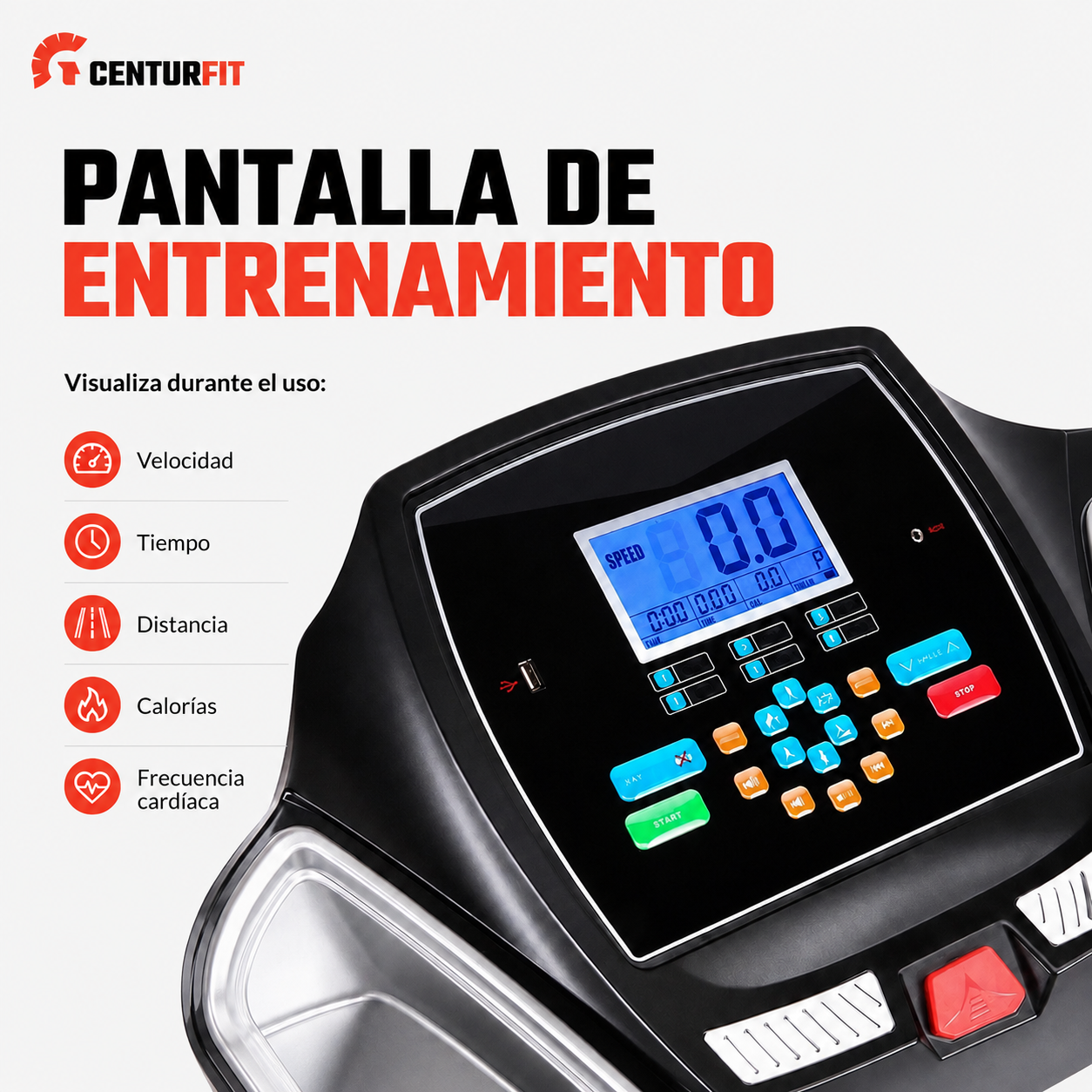 Caminadora Electrica Profesional Centurfit 2.5hp Plegable-5