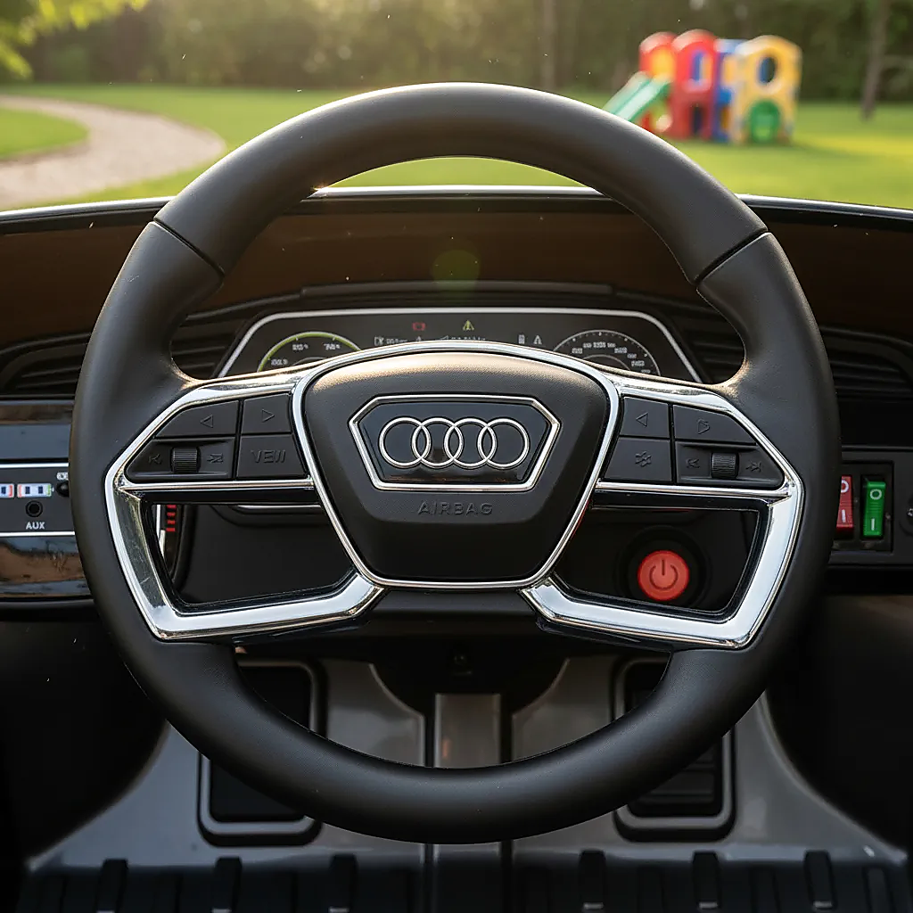 Auto Electrico Infantil 12V tipo Audi e tron Gris con Control Remoto-3