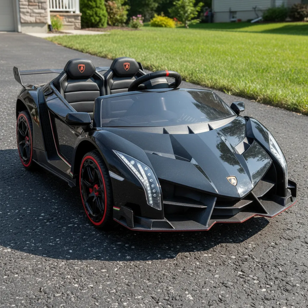 Auto Electrico Deportivo Bateria Lamborghini Usb Mp3 12v Negro-2