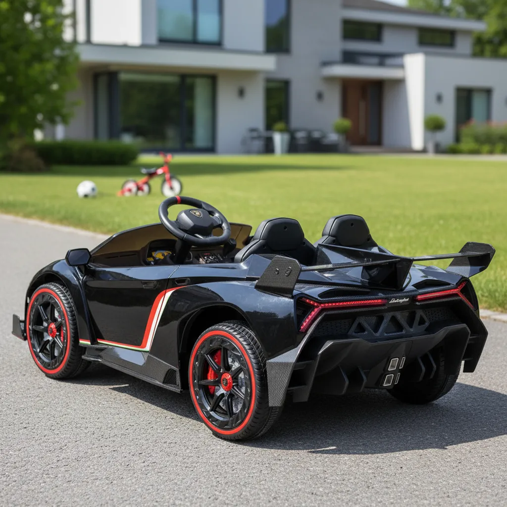 Auto Electrico Deportivo Bateria Lamborghini Usb Mp3 12v Negro-3