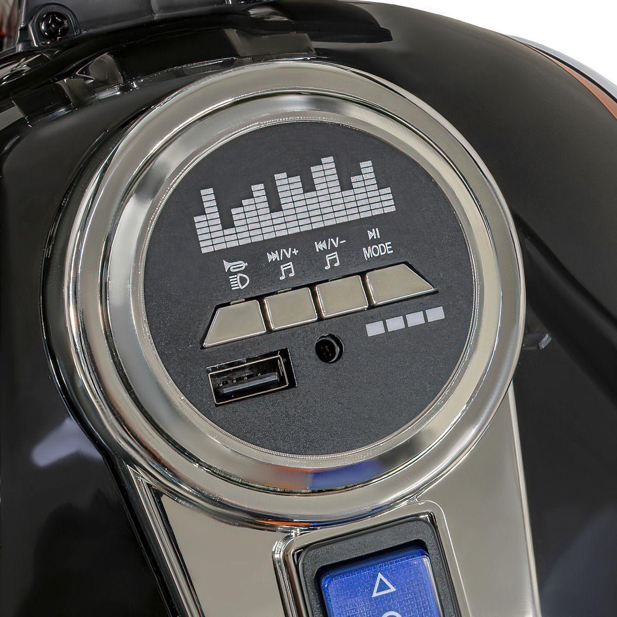 MOTO TIPO CHOPER A BATERIA Montable 12v Niños Bluetooth Usb 3 Ruedas-3