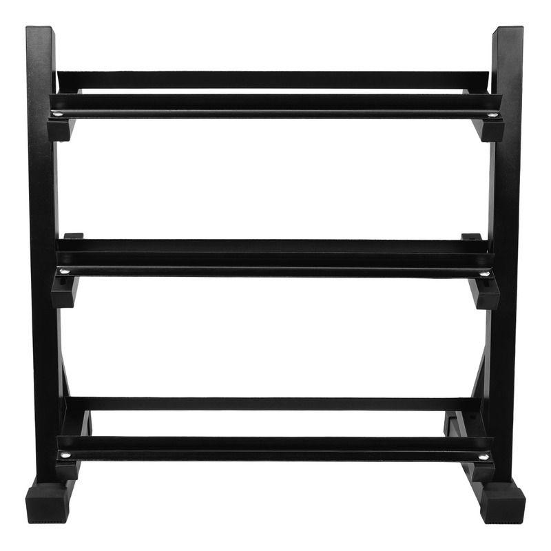 Rack Mancuernas Centurfit 3 Niveles Gym Barras Soporte 450kg-4
