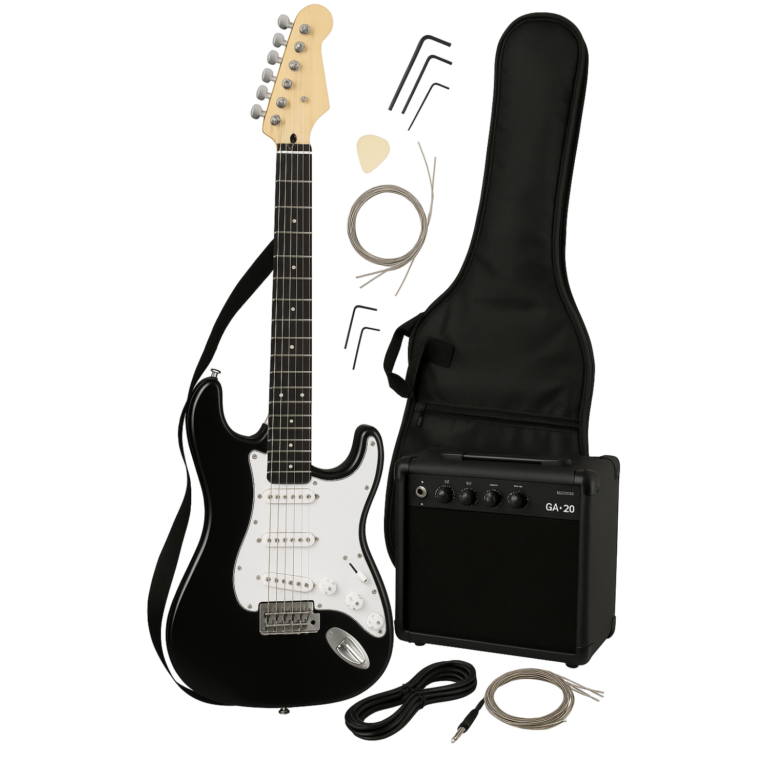Pack Guitarra Electrica Con Amplificador Audiotek-0
