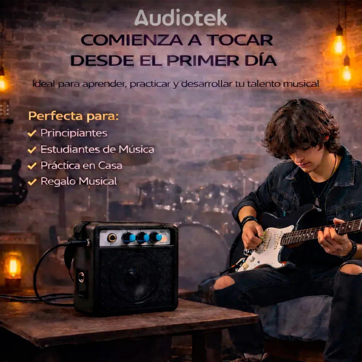 Guitarra Electrica Con Amplificador Audiotek-4