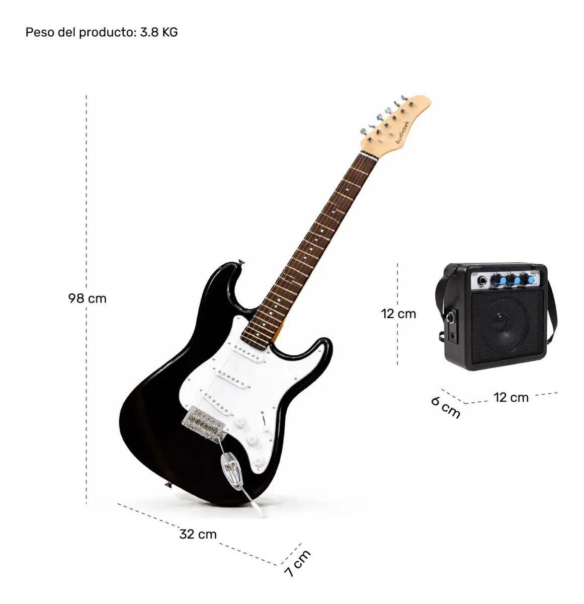 Guitarra Electrica Con Amplificador Audiotek-6
