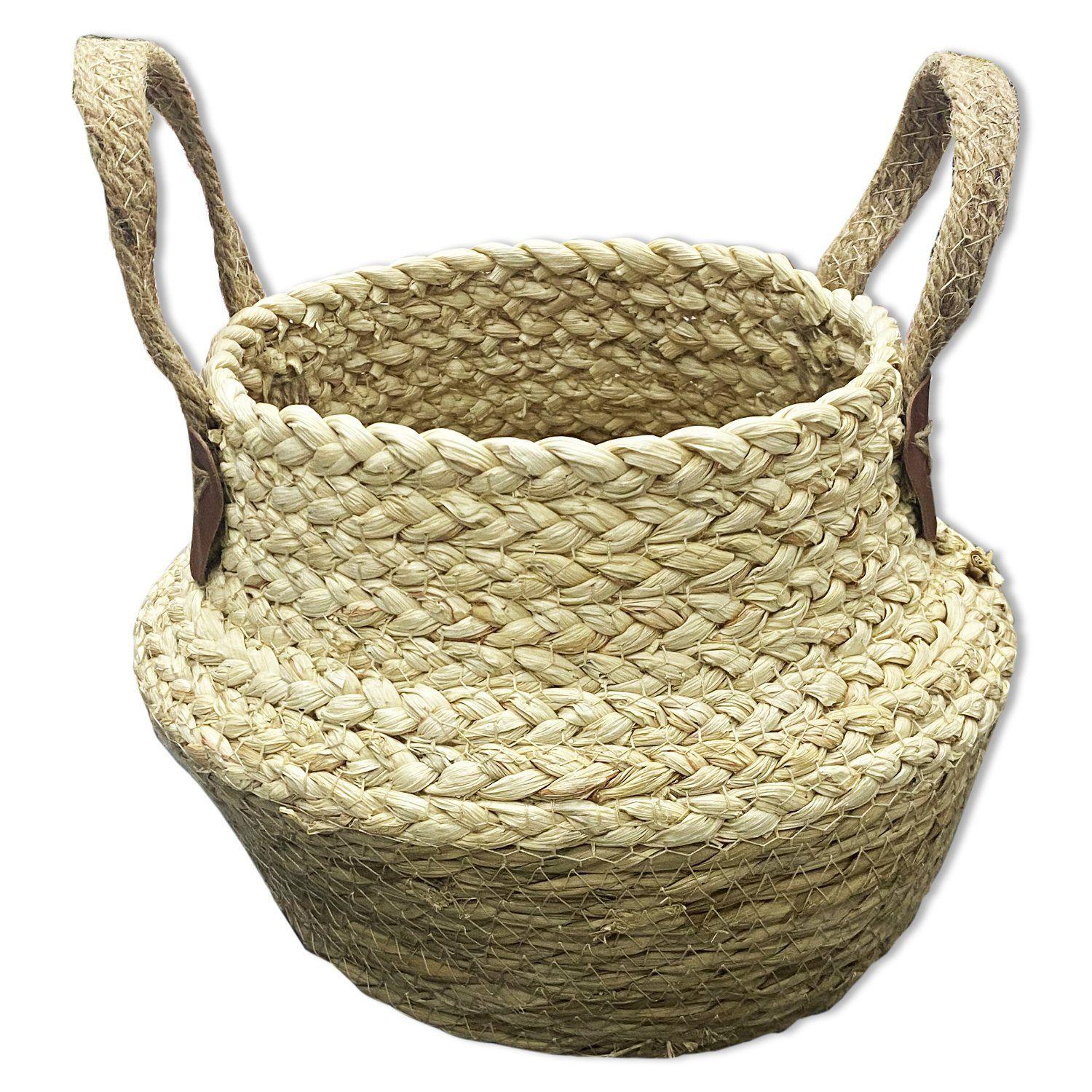 Canastos Cesto Café Fibra Natural S Con Manilla-0