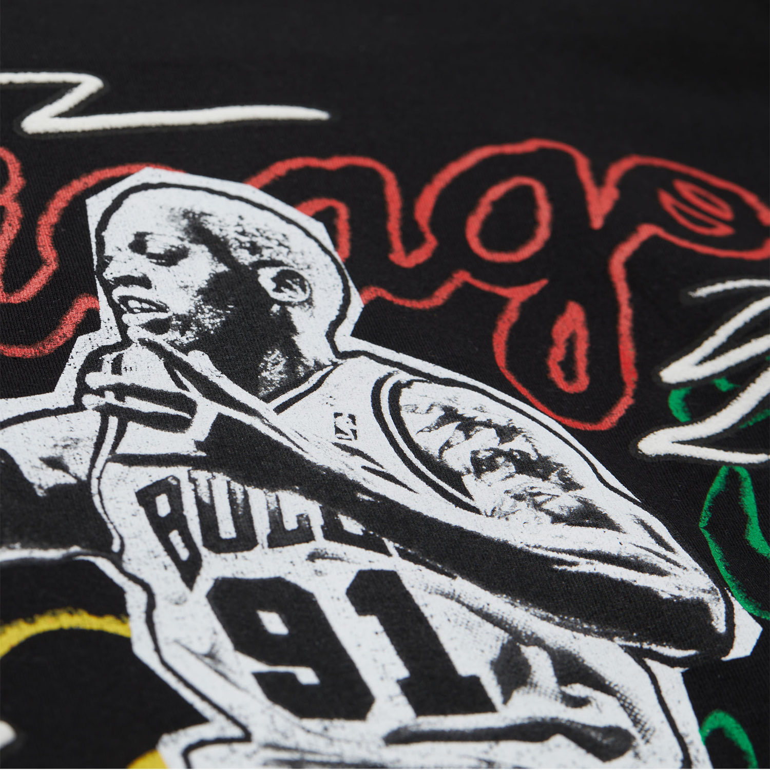 NBA Polera Chalked UP Hombre Chicago Bulls Dennis Rodman Negro-3