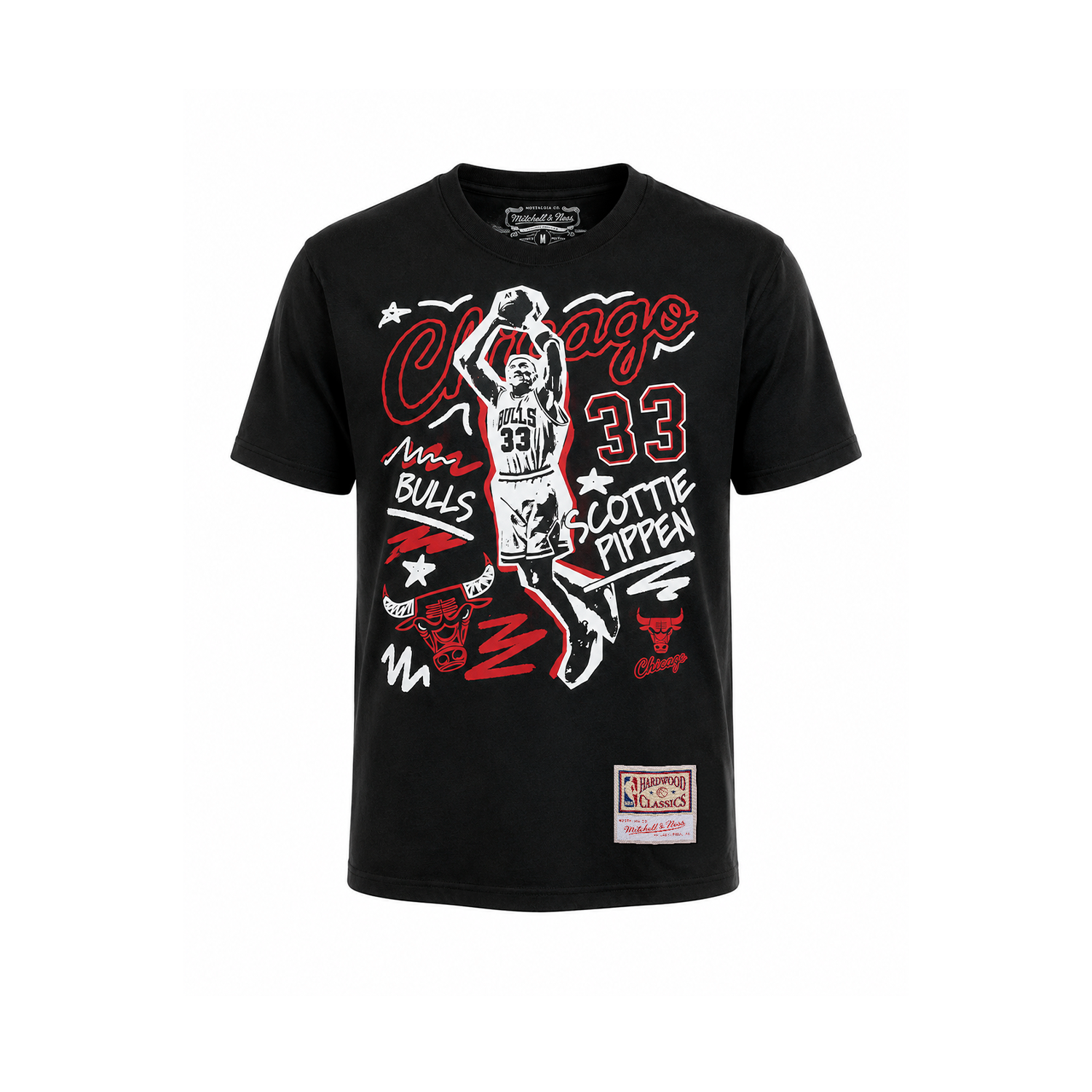 NBA Polera Chalked UP Hombre Chicago Bulls Scottie Pippen Negro-4