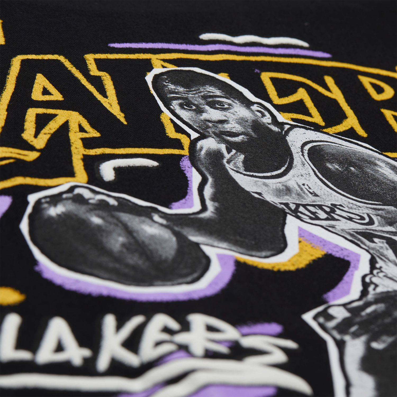 NBA Polera Chalked UP Hombre Los Angeles Lakers Magic Johnson Negro-3