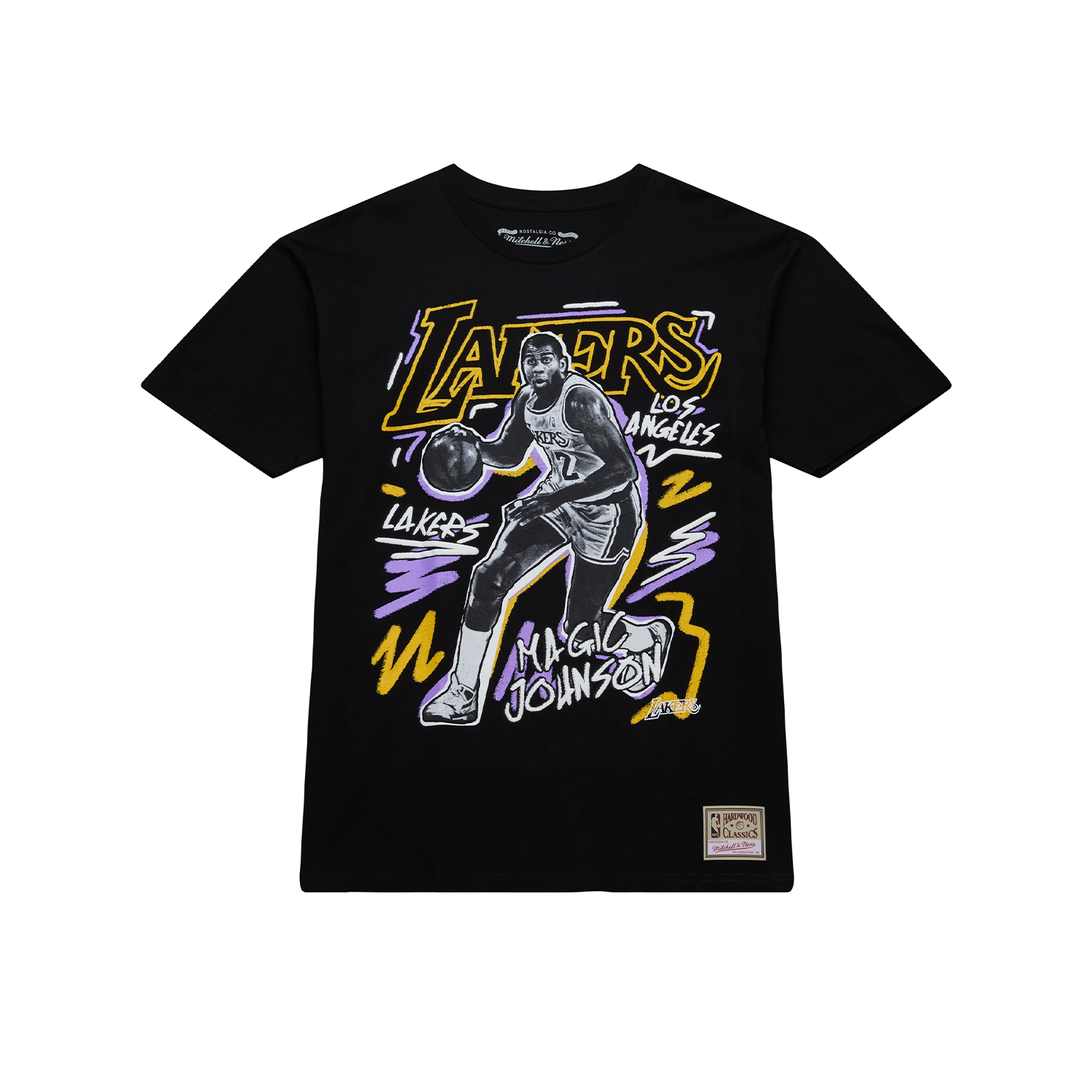NBA Polera Chalked UP Hombre Los Angeles Lakers Magic Johnson Negro-5