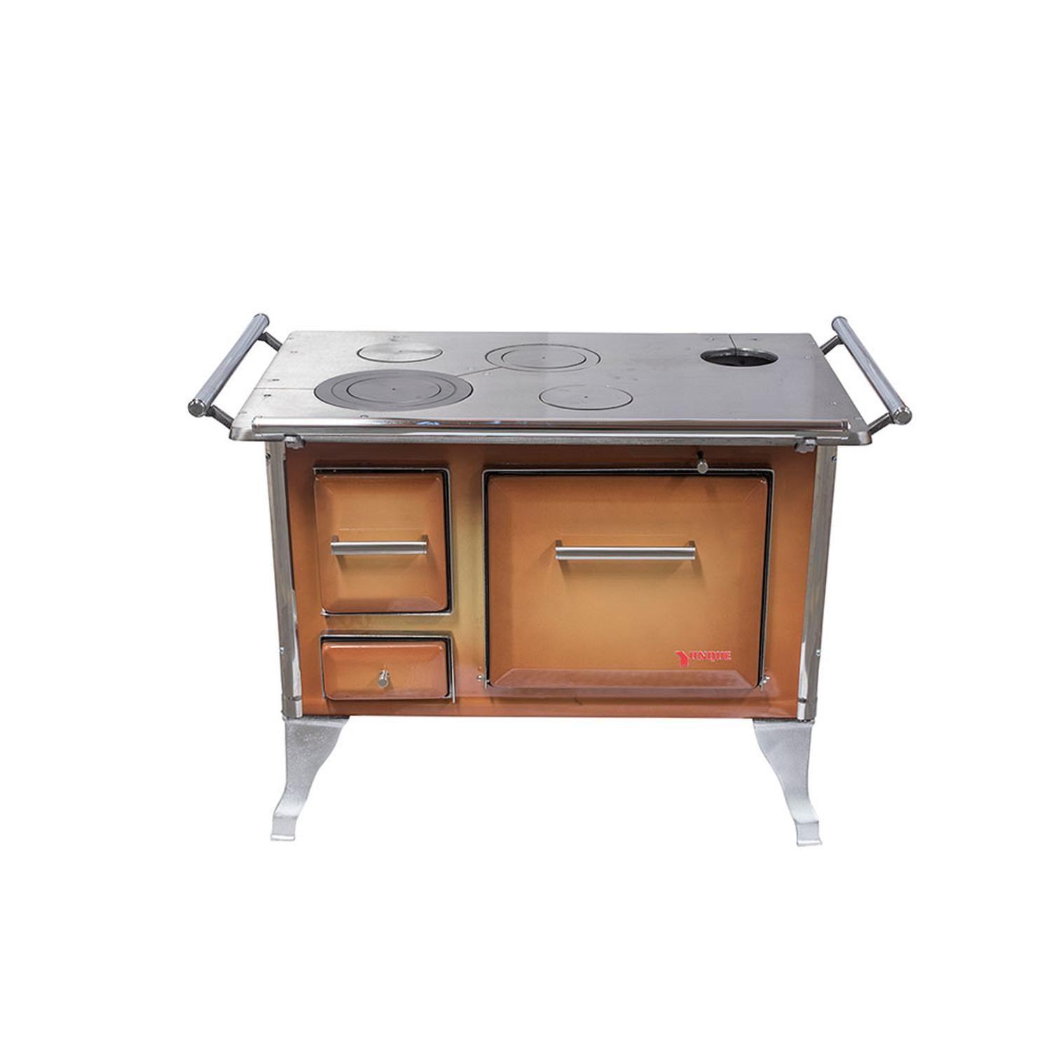 COCINA A LEÑA 4 PLATOS ENLOZADA DIFUMADO YUNQUE TRADICIONAL 90X60-0