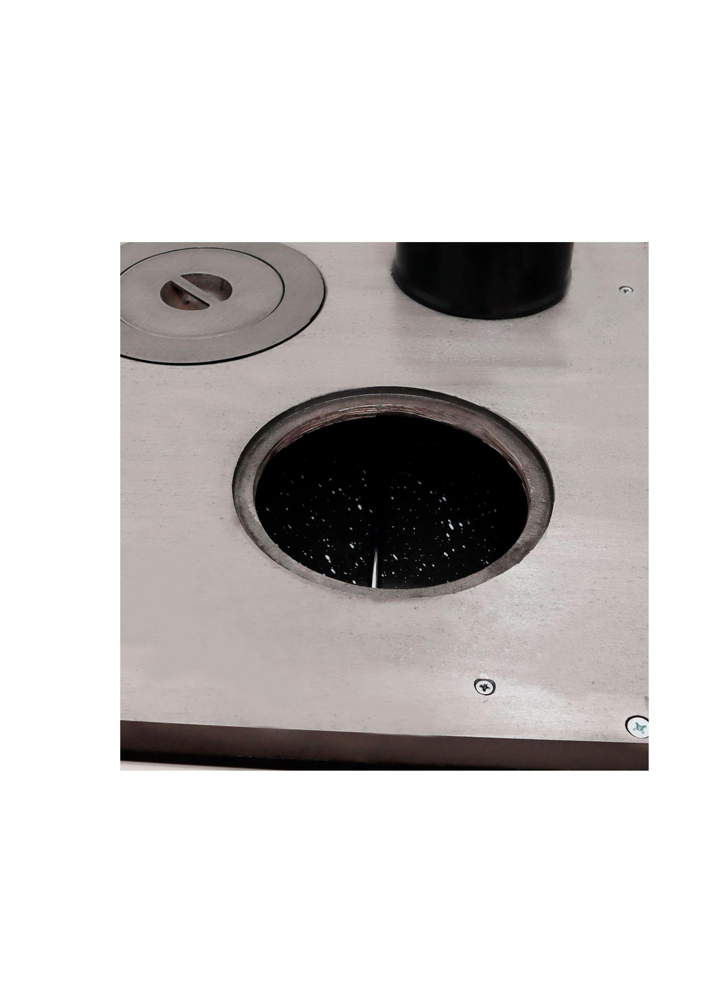 Cocina a Leña 4P. Modelo tradicional 82×56 Color Negro-6