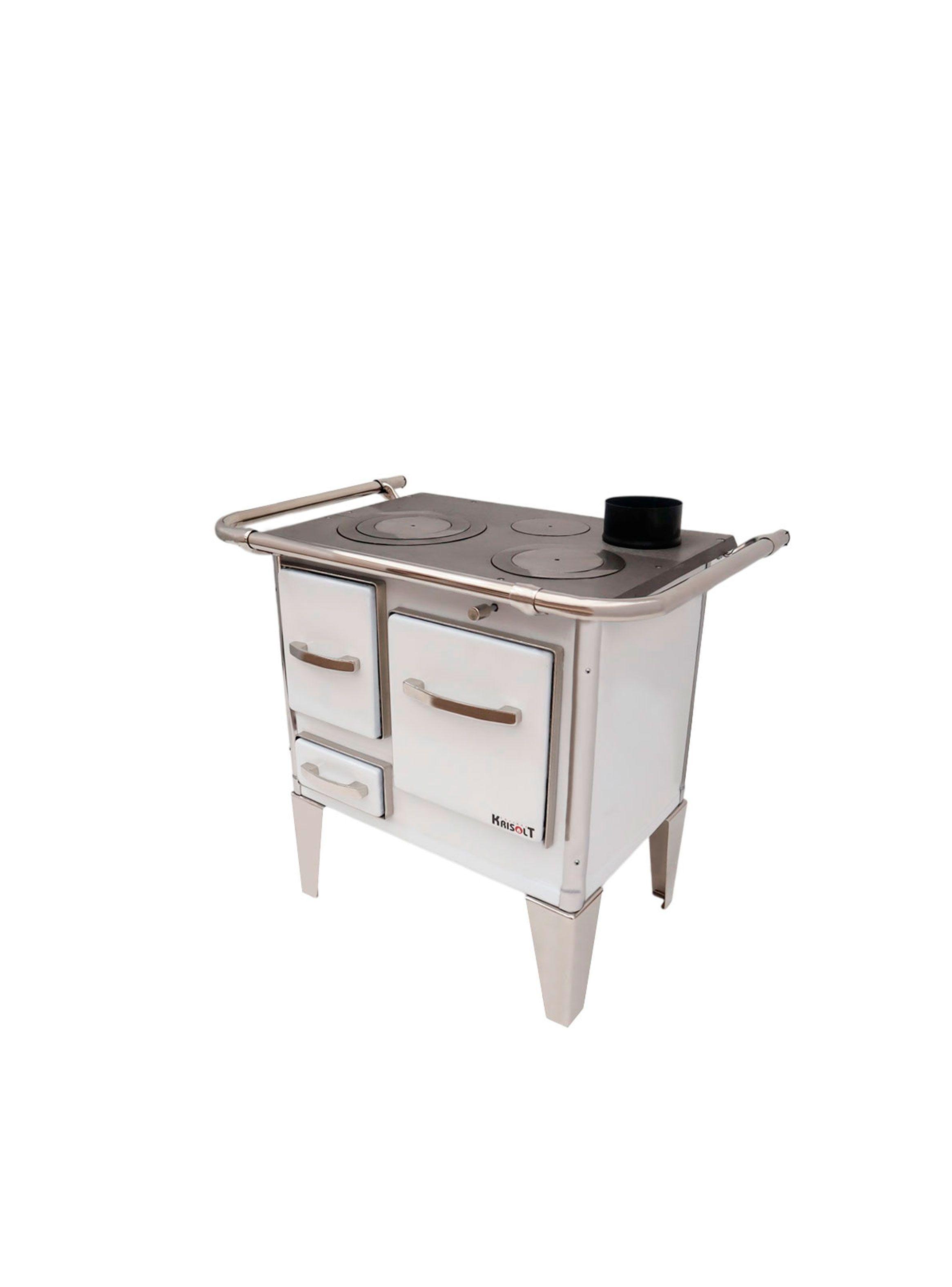 Cocina a Leña 3P modelo tradicional 65×46 Color Blanco-6