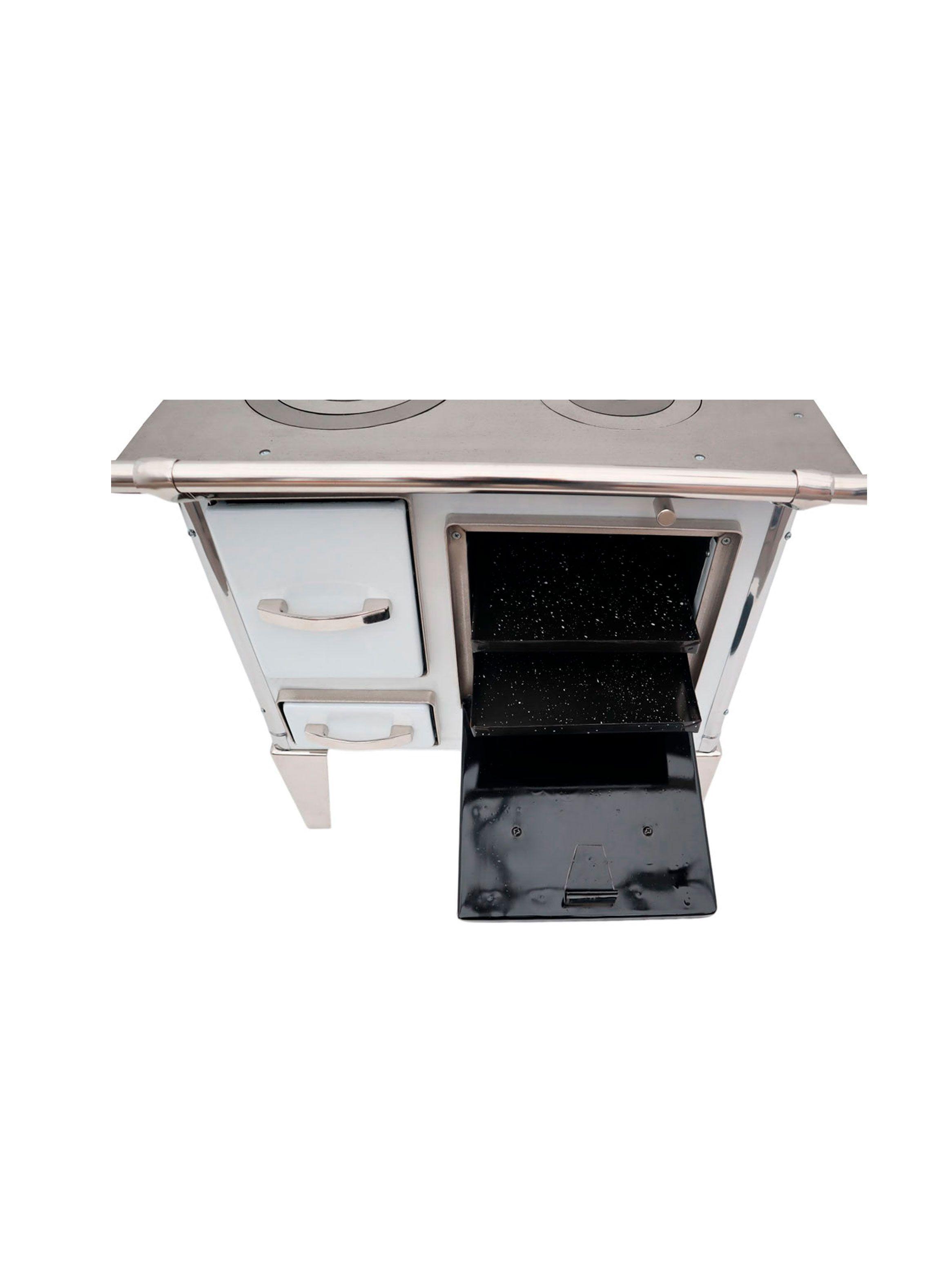 Cocina a Leña 4P Modelo tradicional 72×56 color Blanco-4