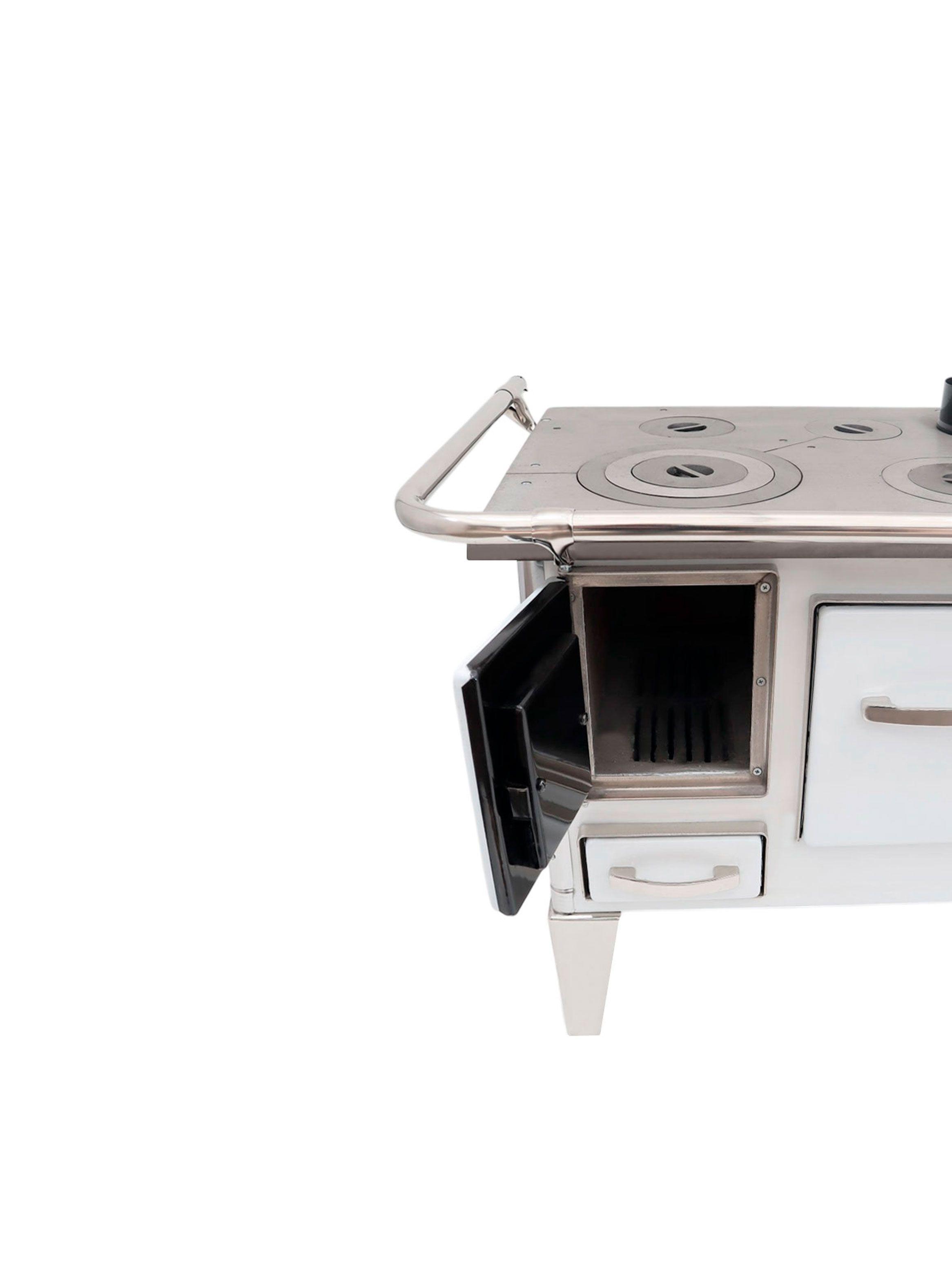 Cocina a Leña 4P Modelo tradicional 72×56 color Blanco-5