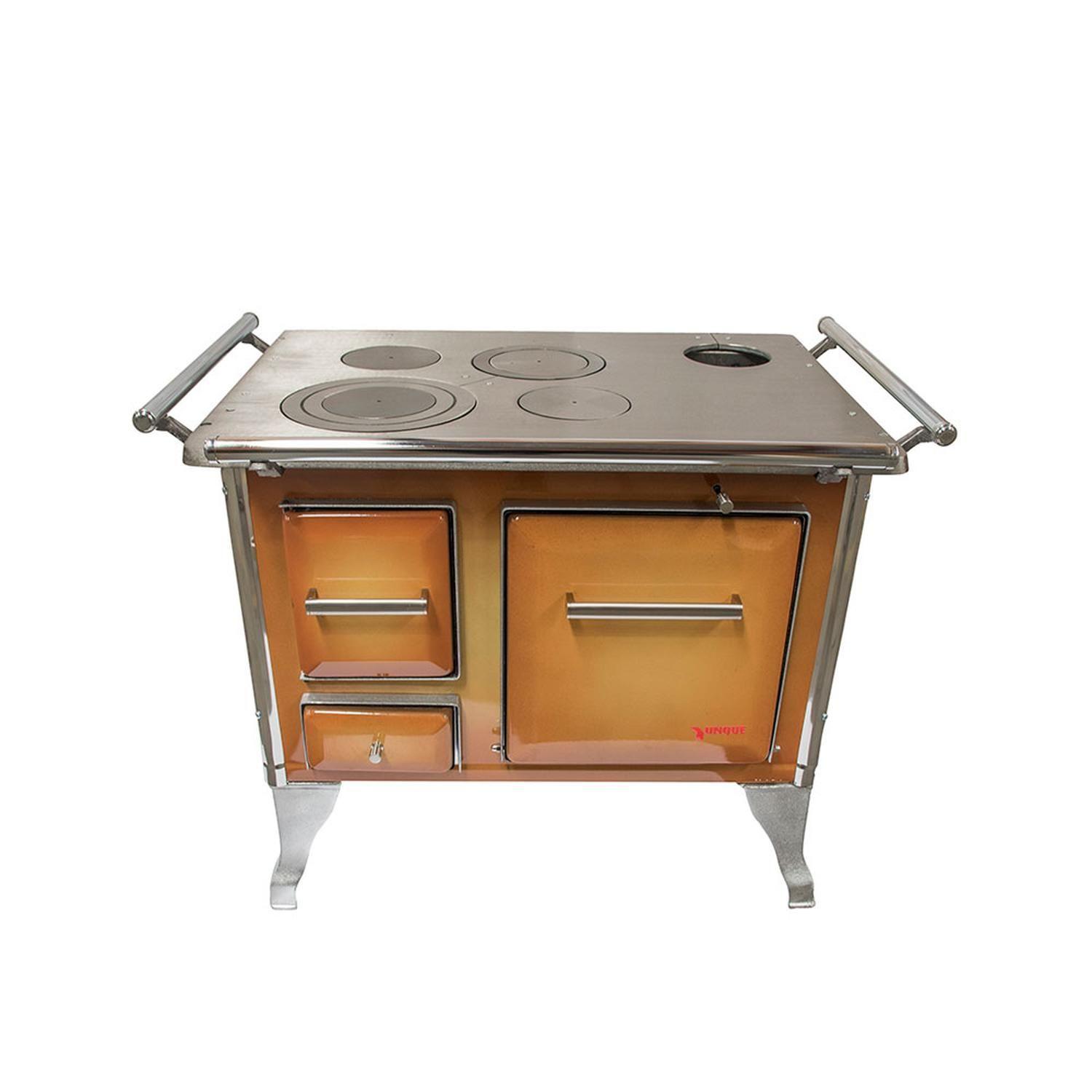 COCINA A LEÑA 4 PLATOS ENLOZADA DIFUMADO YUNQUE TRADICIONAL 80X56-3