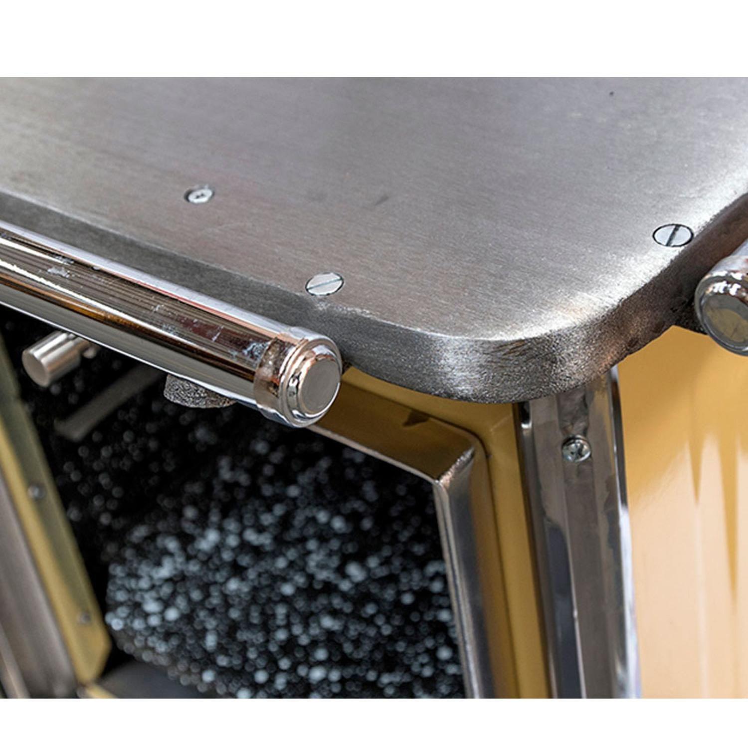 COCINA A LEÑA 4 PLATOS ENLOZADA AMARILLA YUNQUE TRADICIONAL 72X56-3