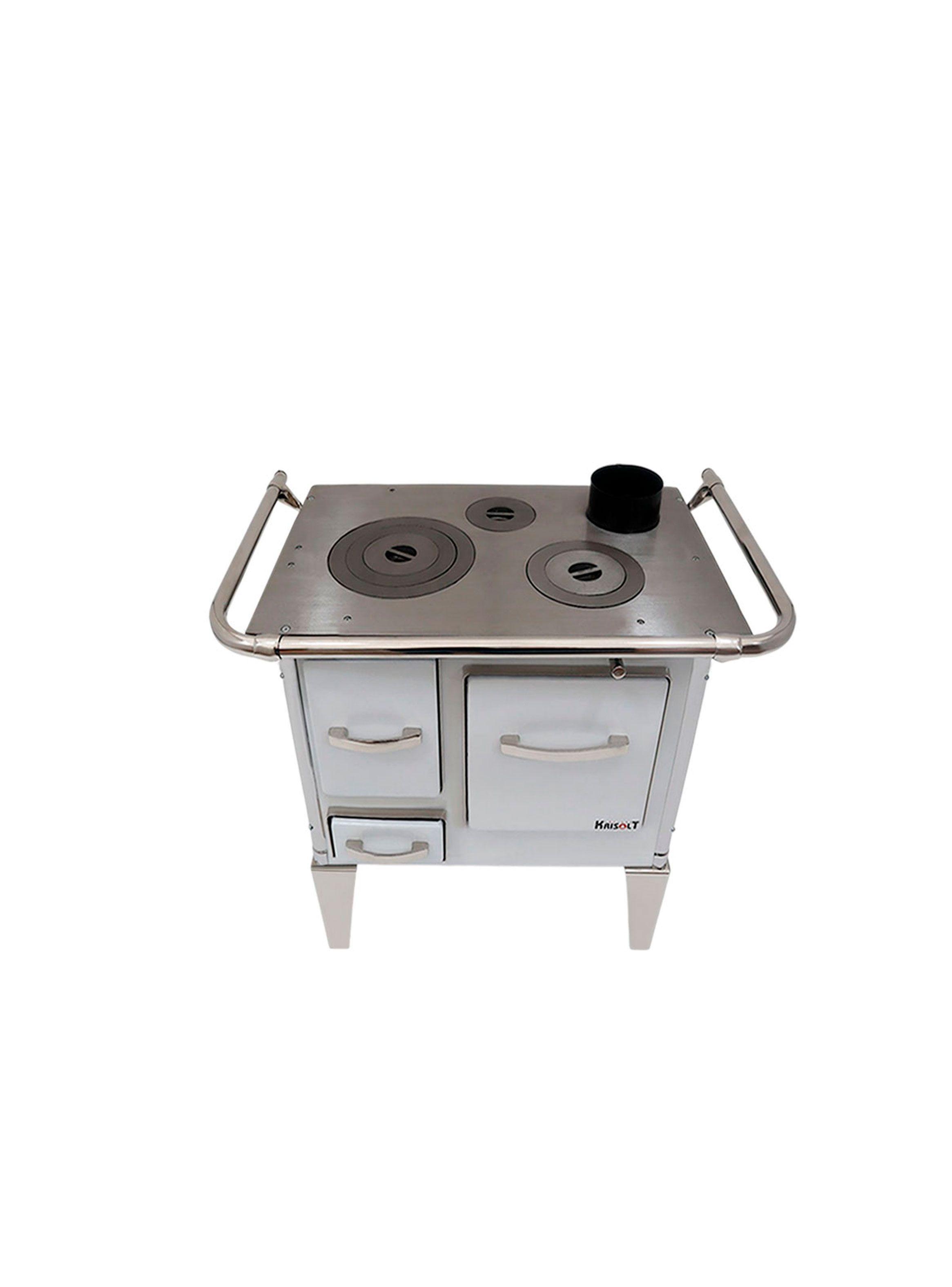 Cocina a Leña 3P modelo tradicional 72×46 Color Blanco-1