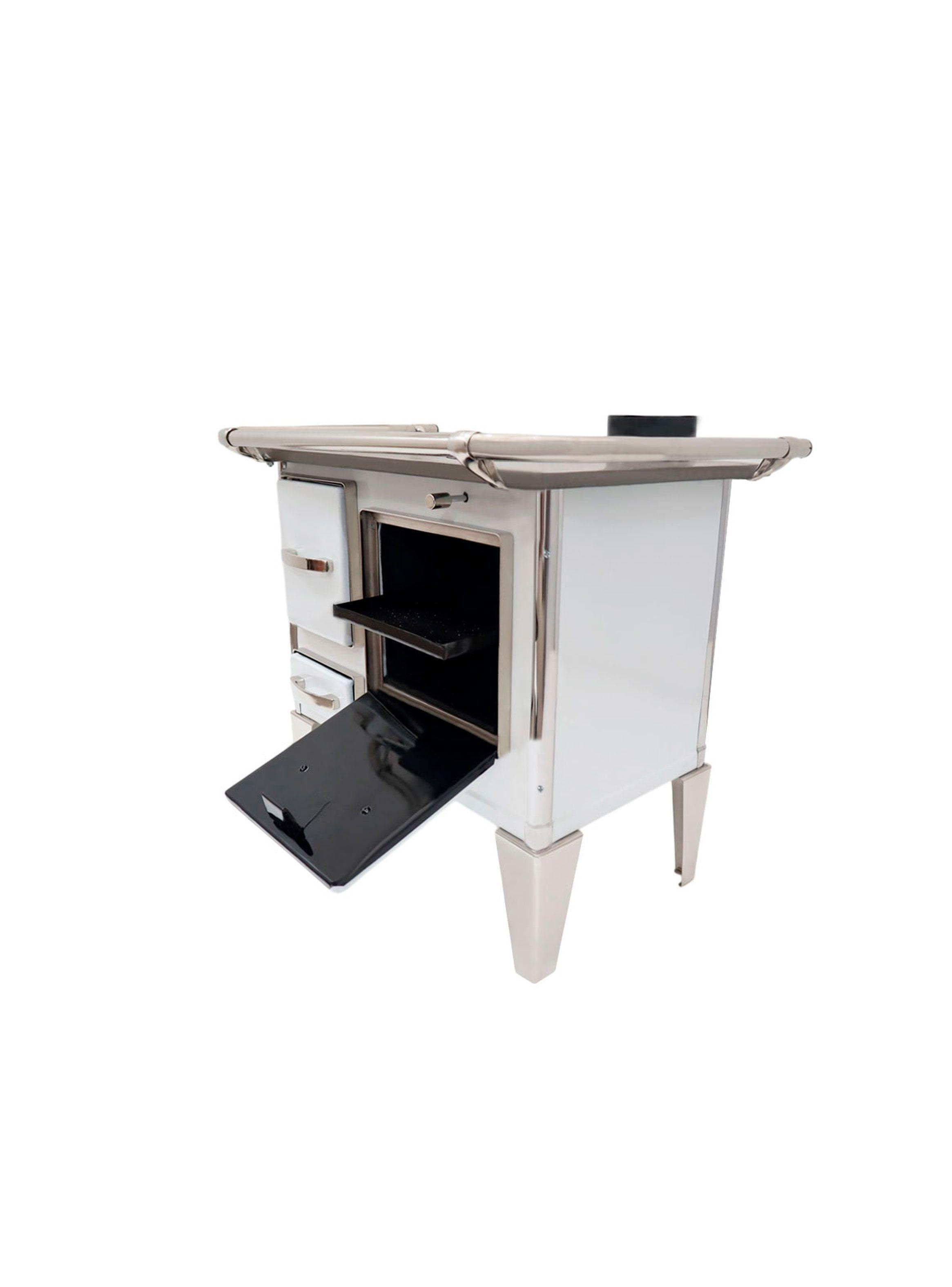Cocina a Leña 3P modelo tradicional 72×46 Color Blanco-3