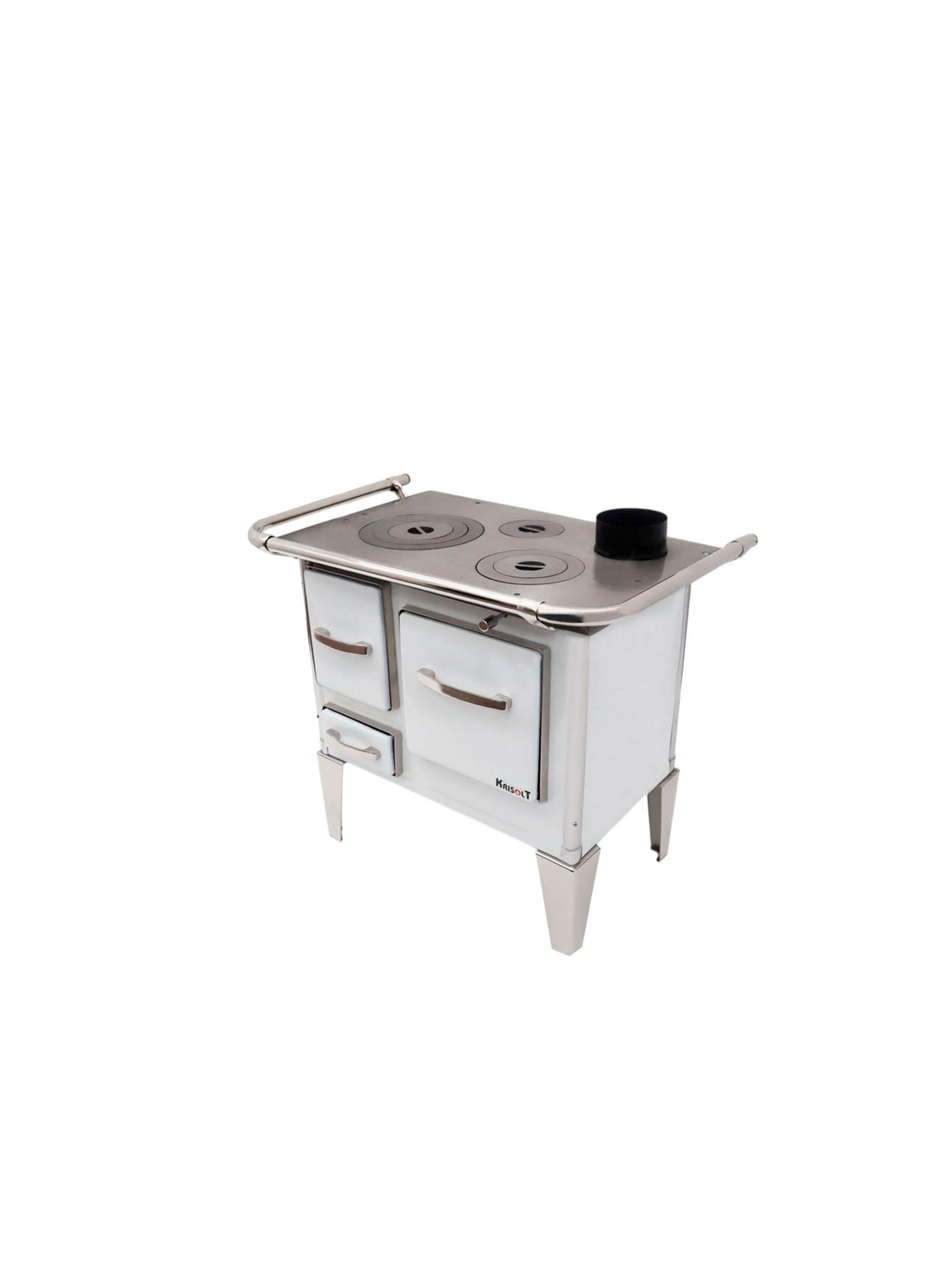 Cocina a Leña 3P modelo tradicional 72×46 Color Blanco-4