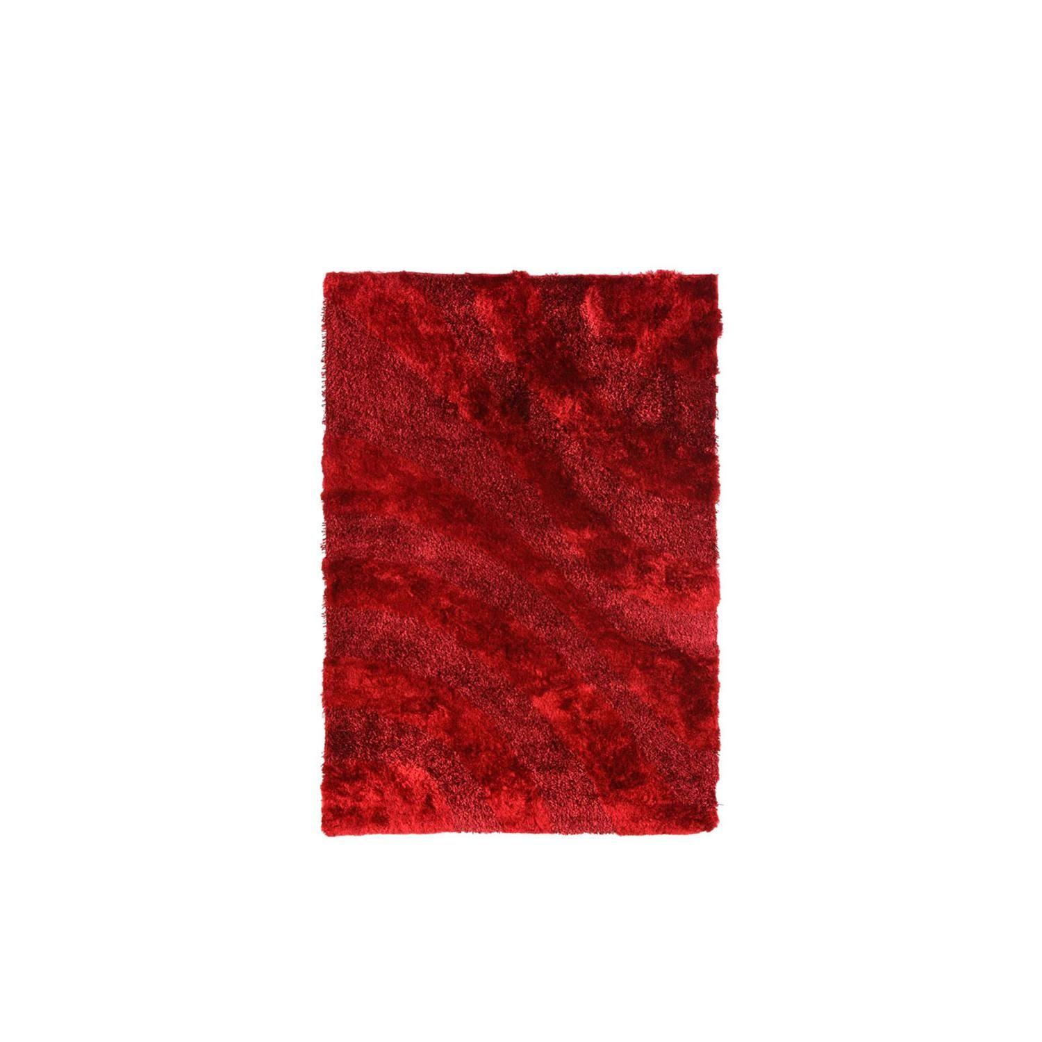 Alfombra shaggy ondas 160x230 cm rojo-0
