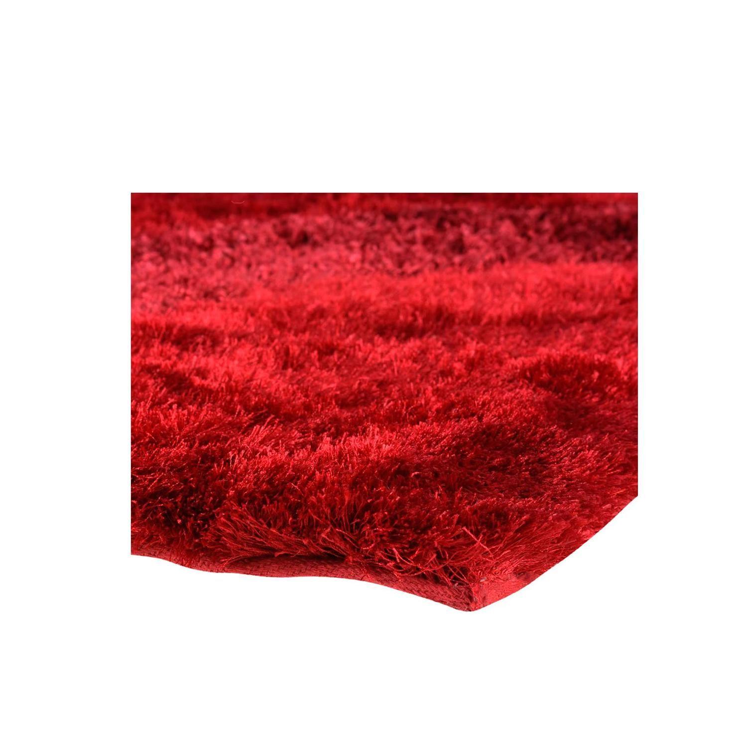 Alfombra shaggy ondas 160x230 cm rojo-2