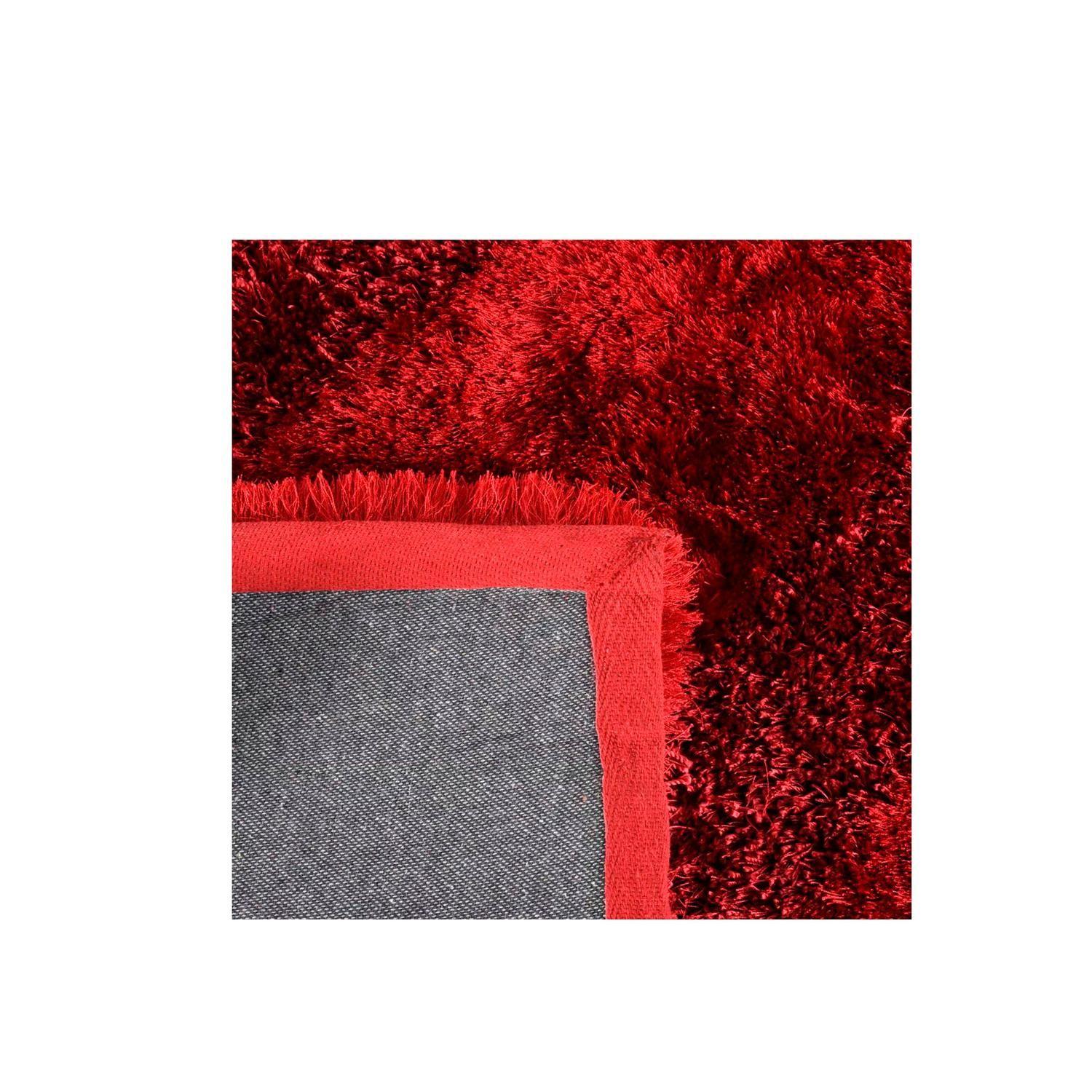 Alfombra shaggy ondas 160x230 cm rojo-3