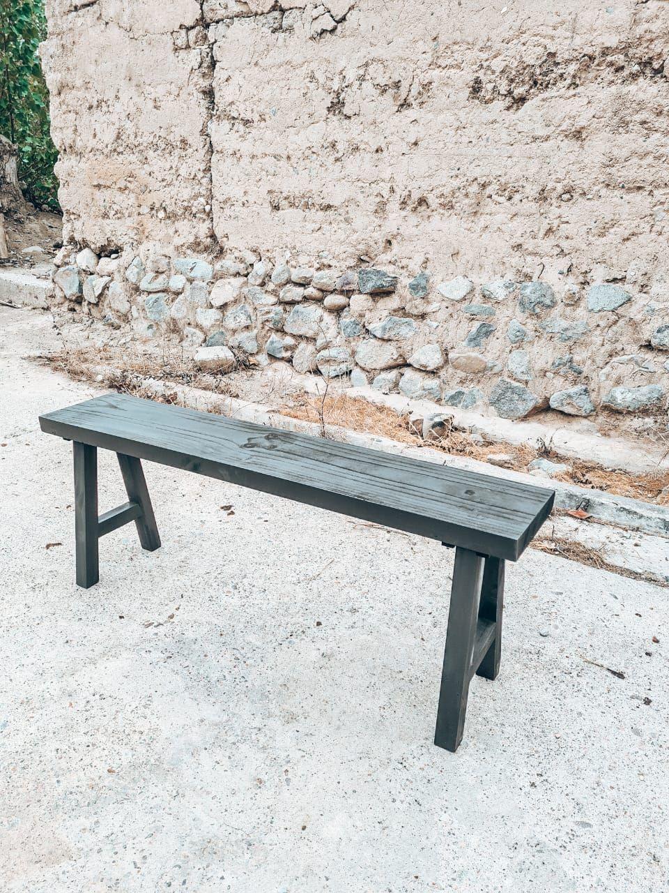 Banqueta Antillanca Madera 120cm - CAZANDO TESOROS-3