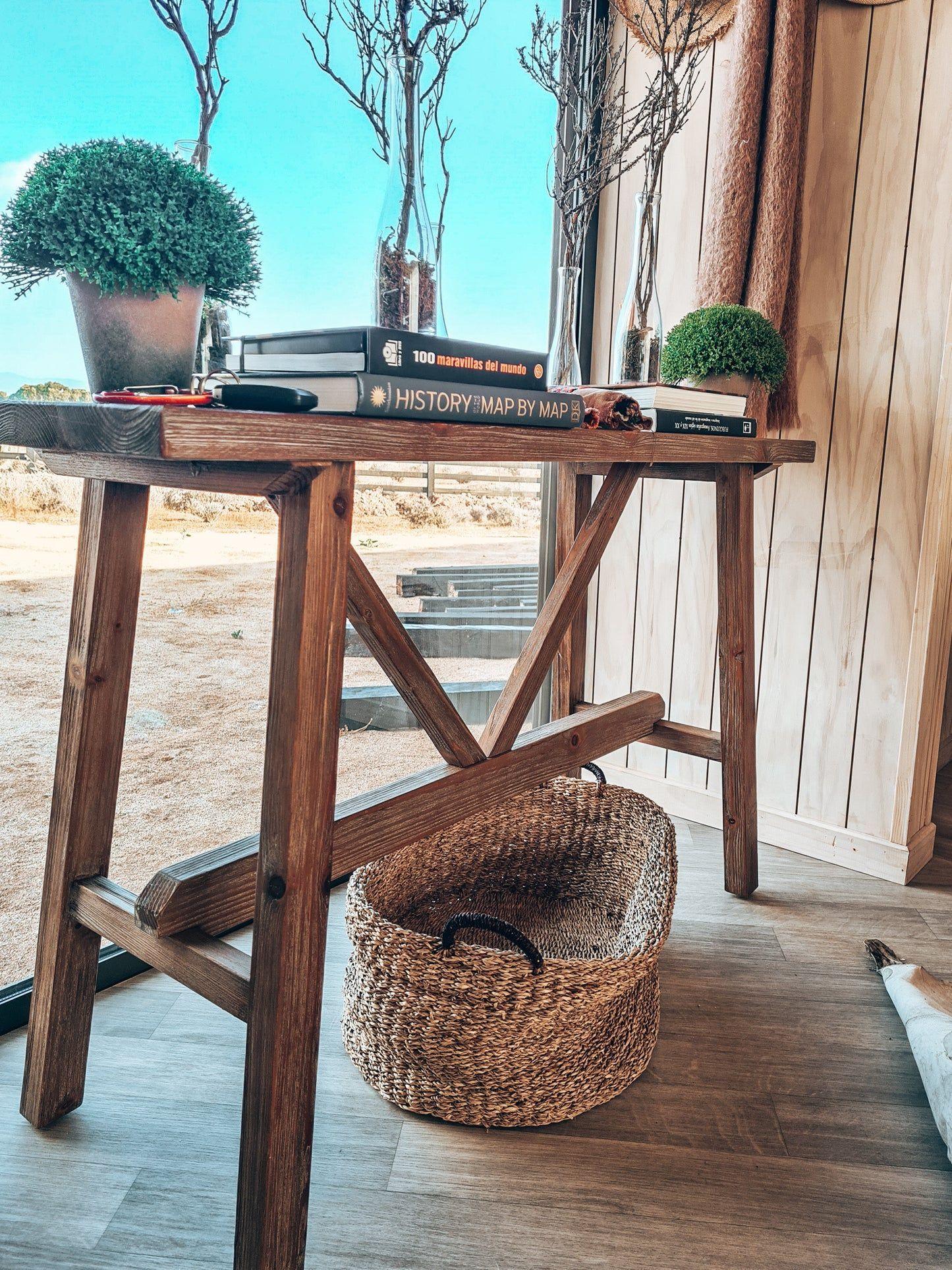 Canasto Huasco fibras naturales L - Cazando Tesoros-3