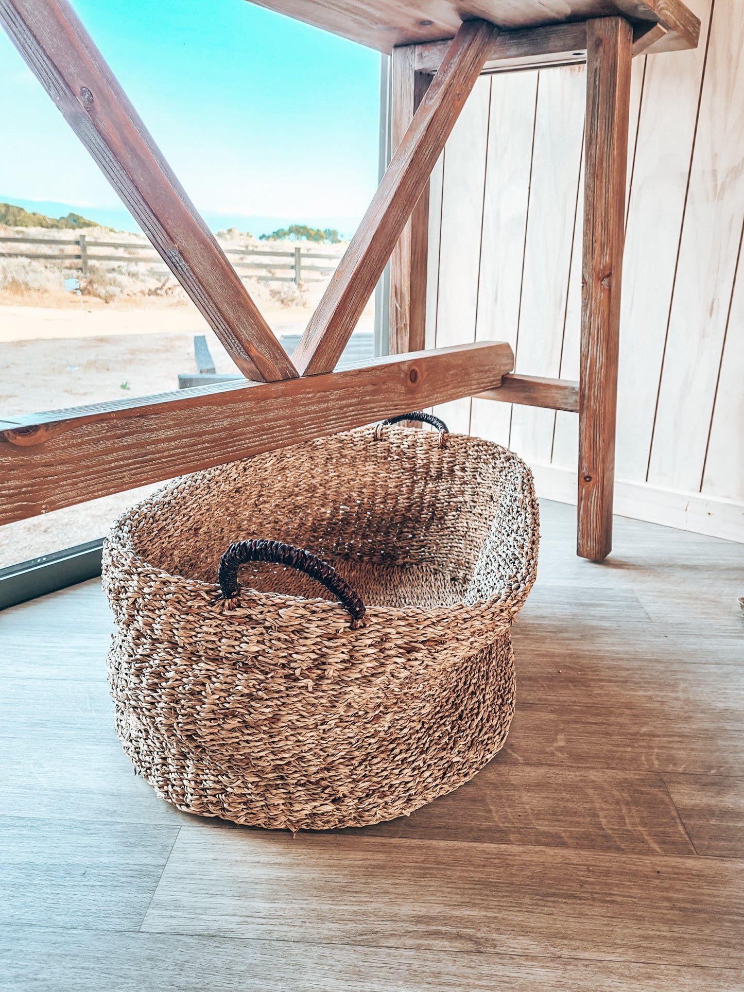 Canasto Huasco fibras naturales L - Cazando Tesoros-2