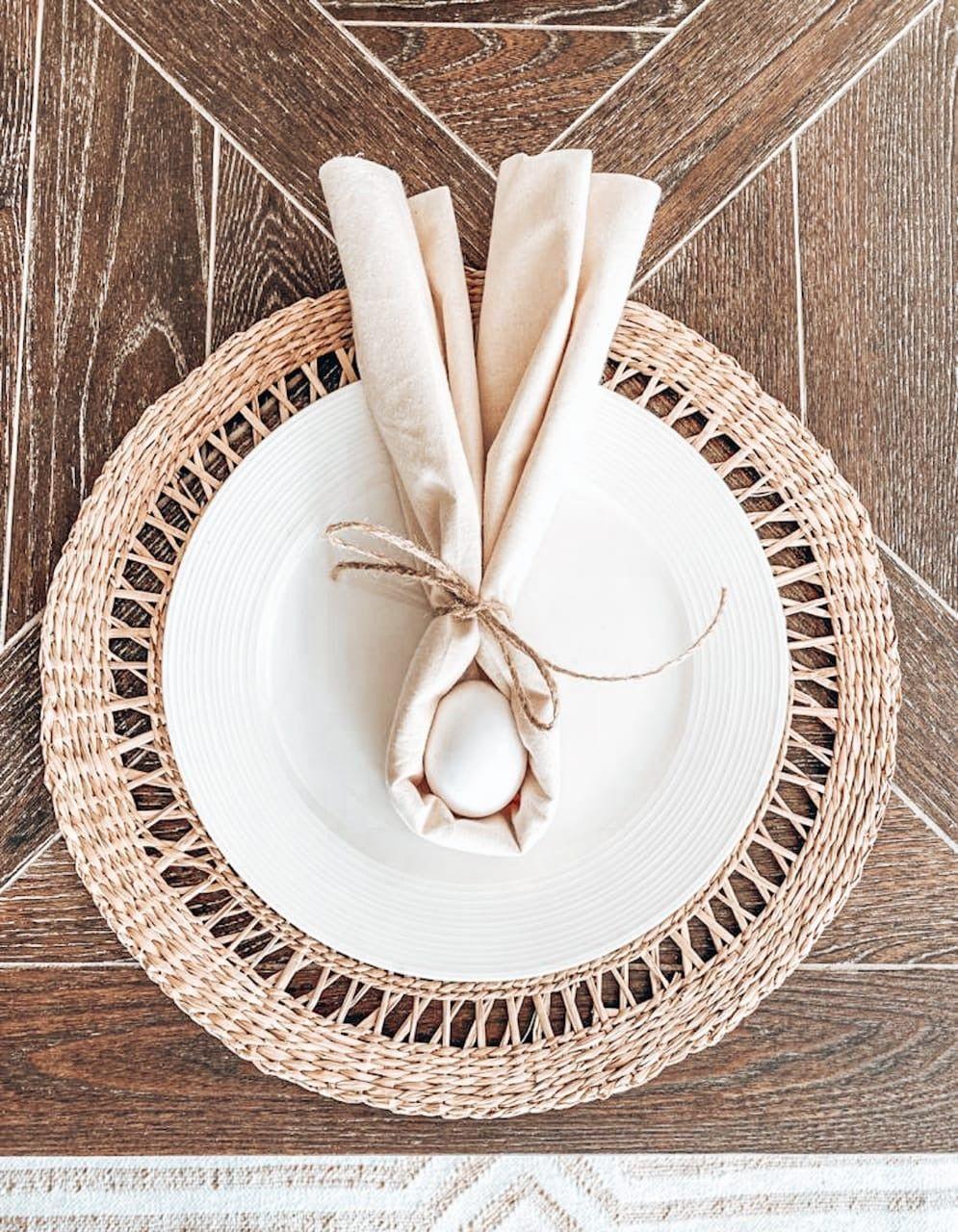 Individual de fibras naturales Cazando Tesoros-1