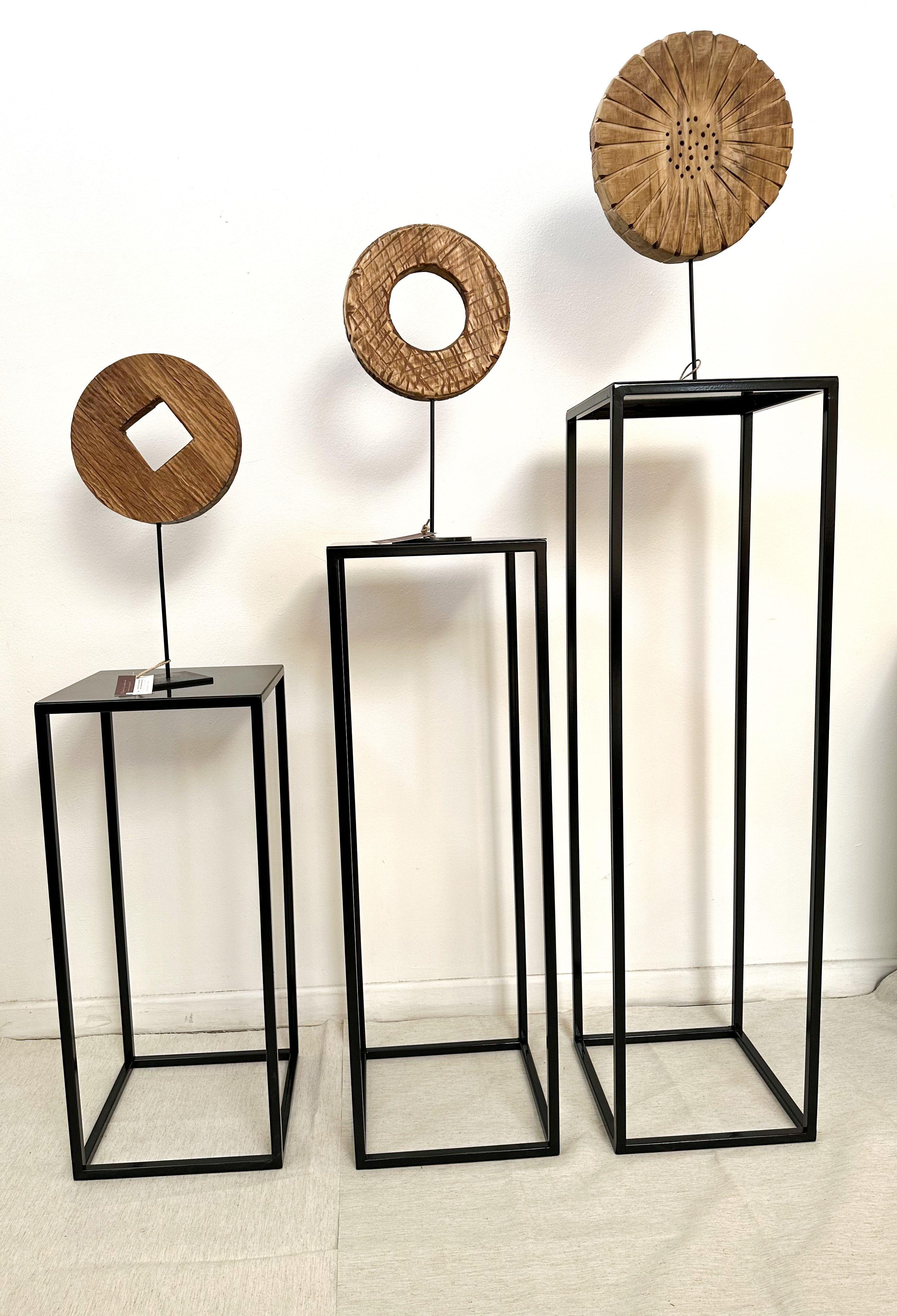 Plinto Brest Metal Negro 110cm - CAZANDO TESOROS-6