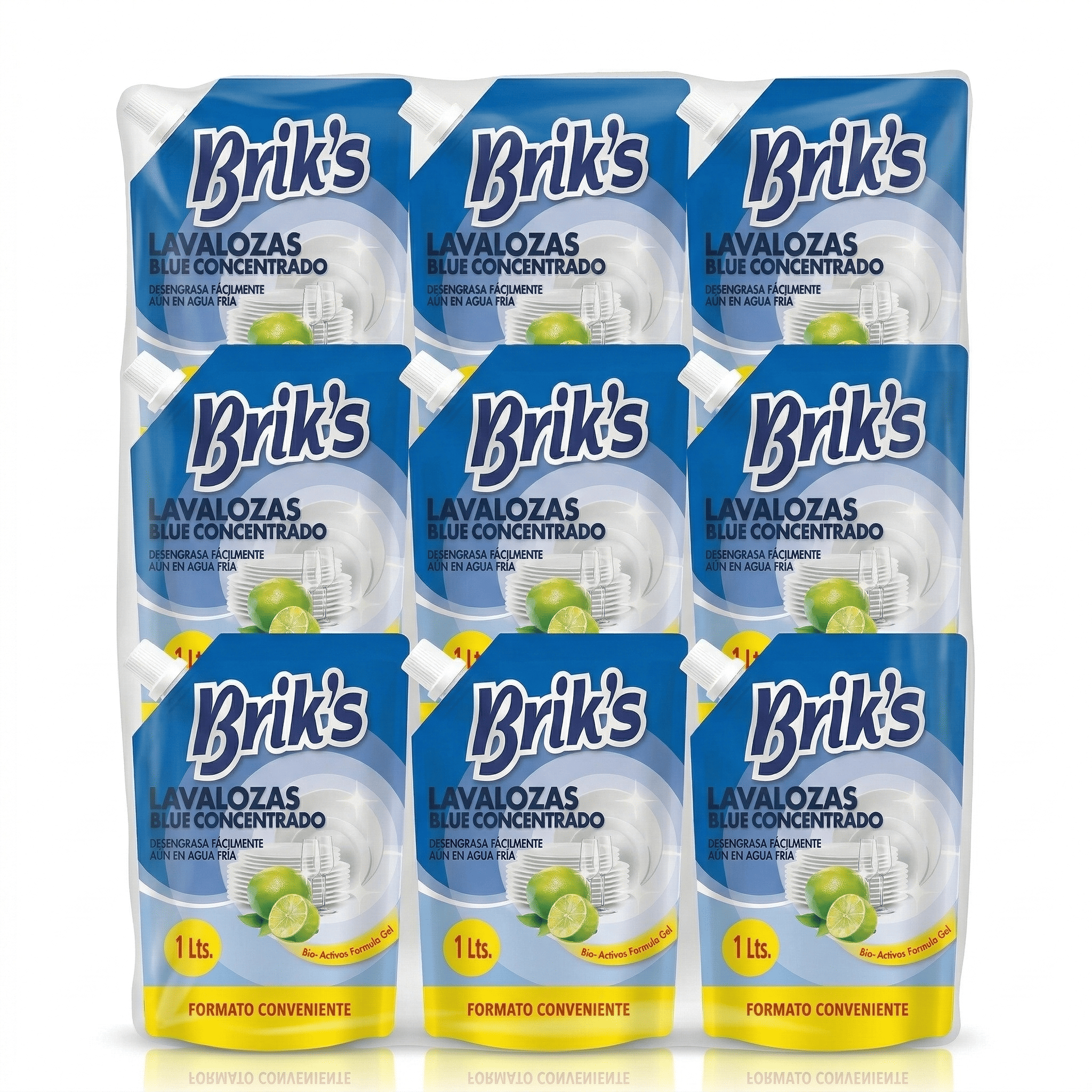 Pack 9 Lavalozas DoyPack Briks Azul 1 Lt-0