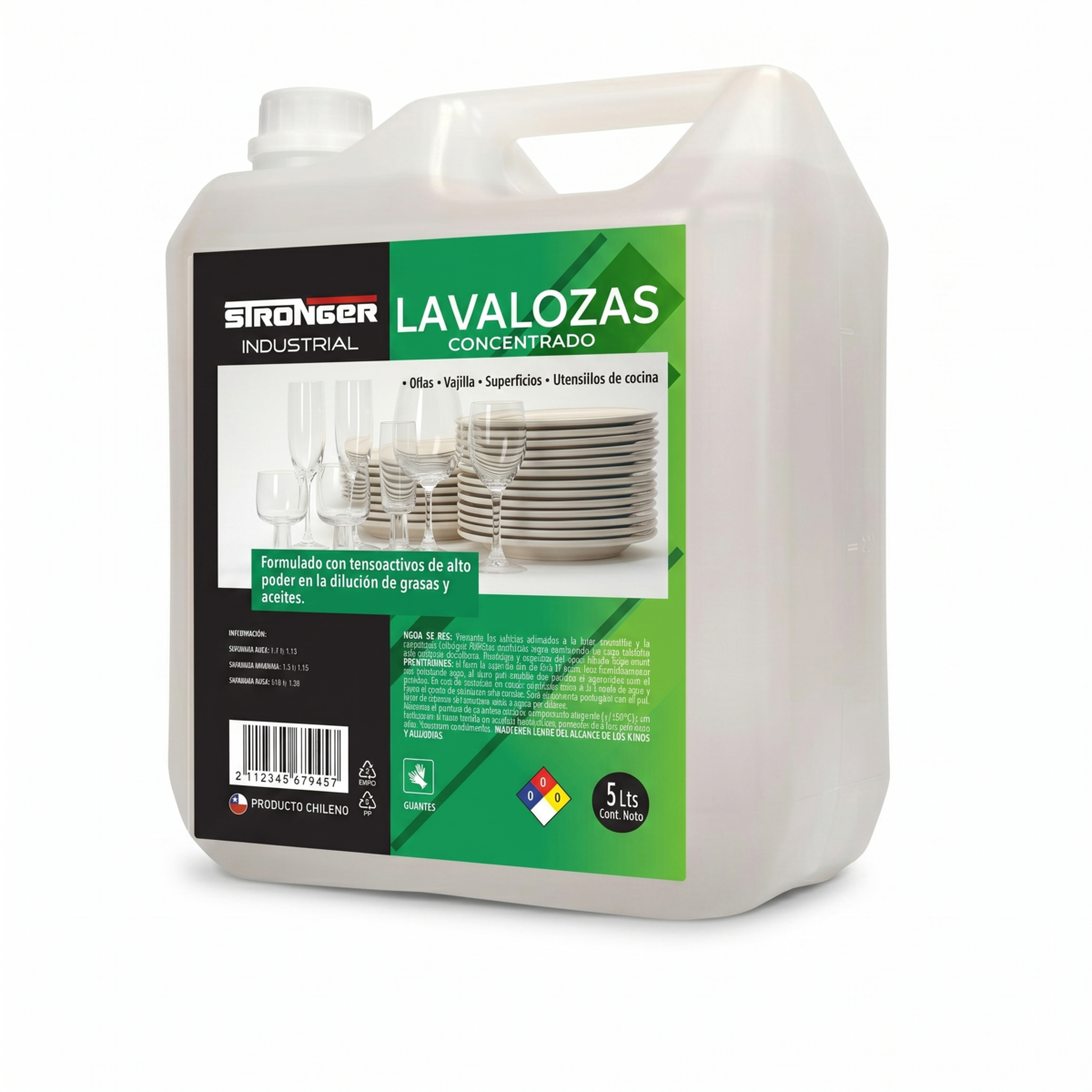 Lavaloza Concentrado Industrial 5 Litros Stronger-2