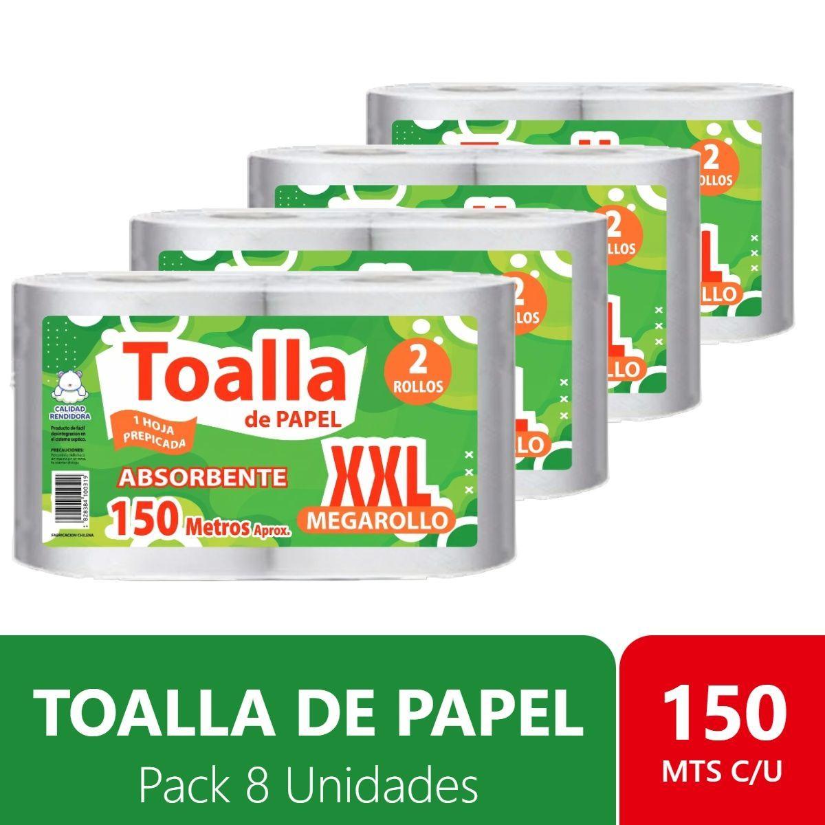 Toalla XXL Hogar 8x150 mts Prepicada extra Absorbente-0
