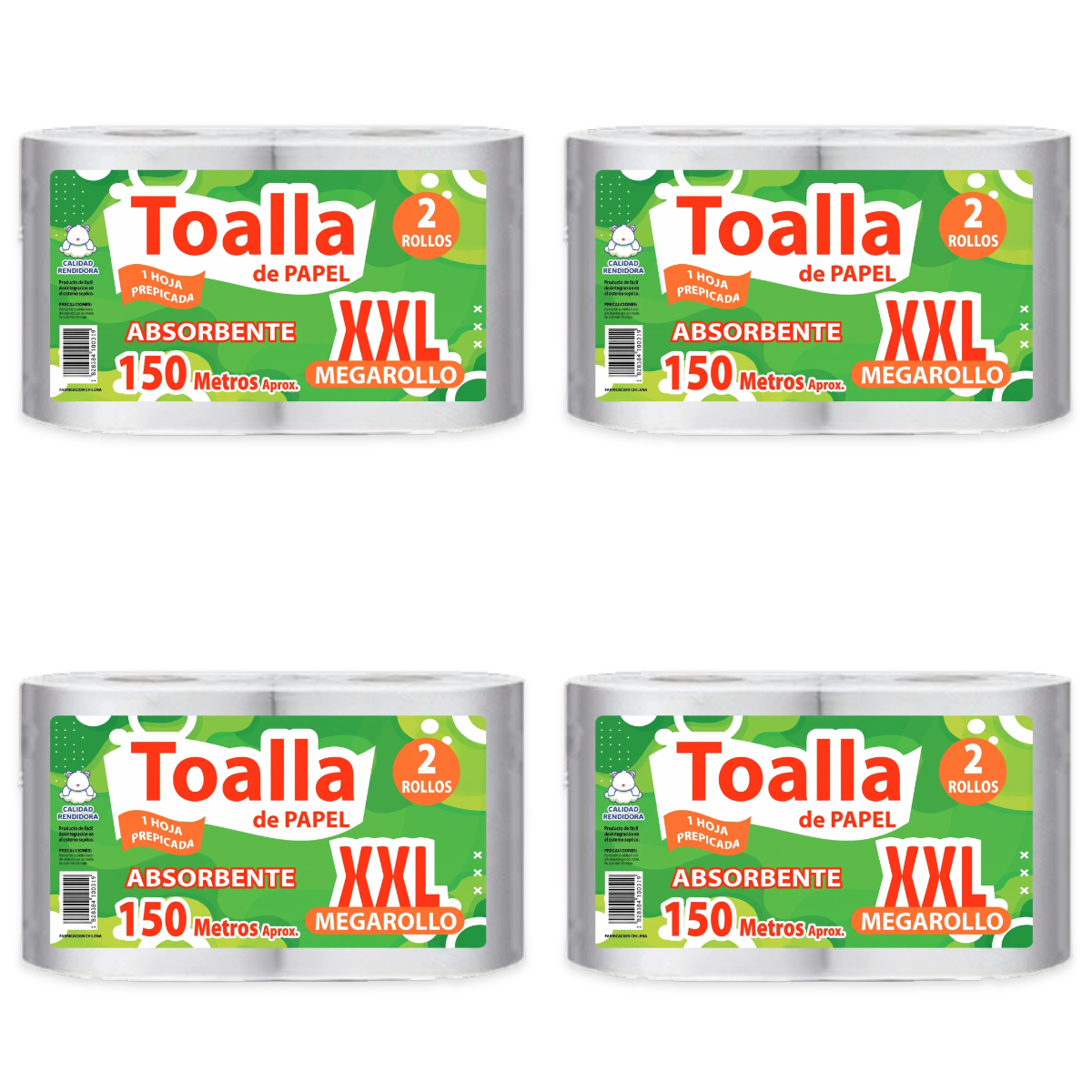 Toalla XXL Hogar 8x150 mts Prepicada extra Absorbente-1