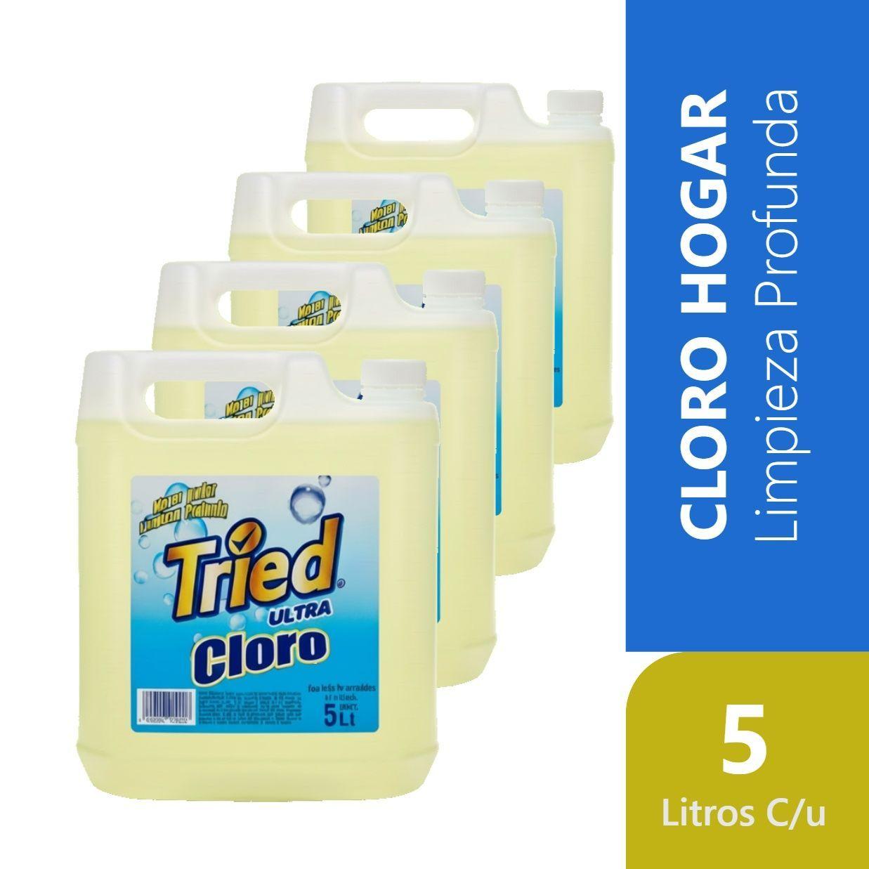 Pack 4 Cloro Ultra Hogar 5 Litros TRIED-0