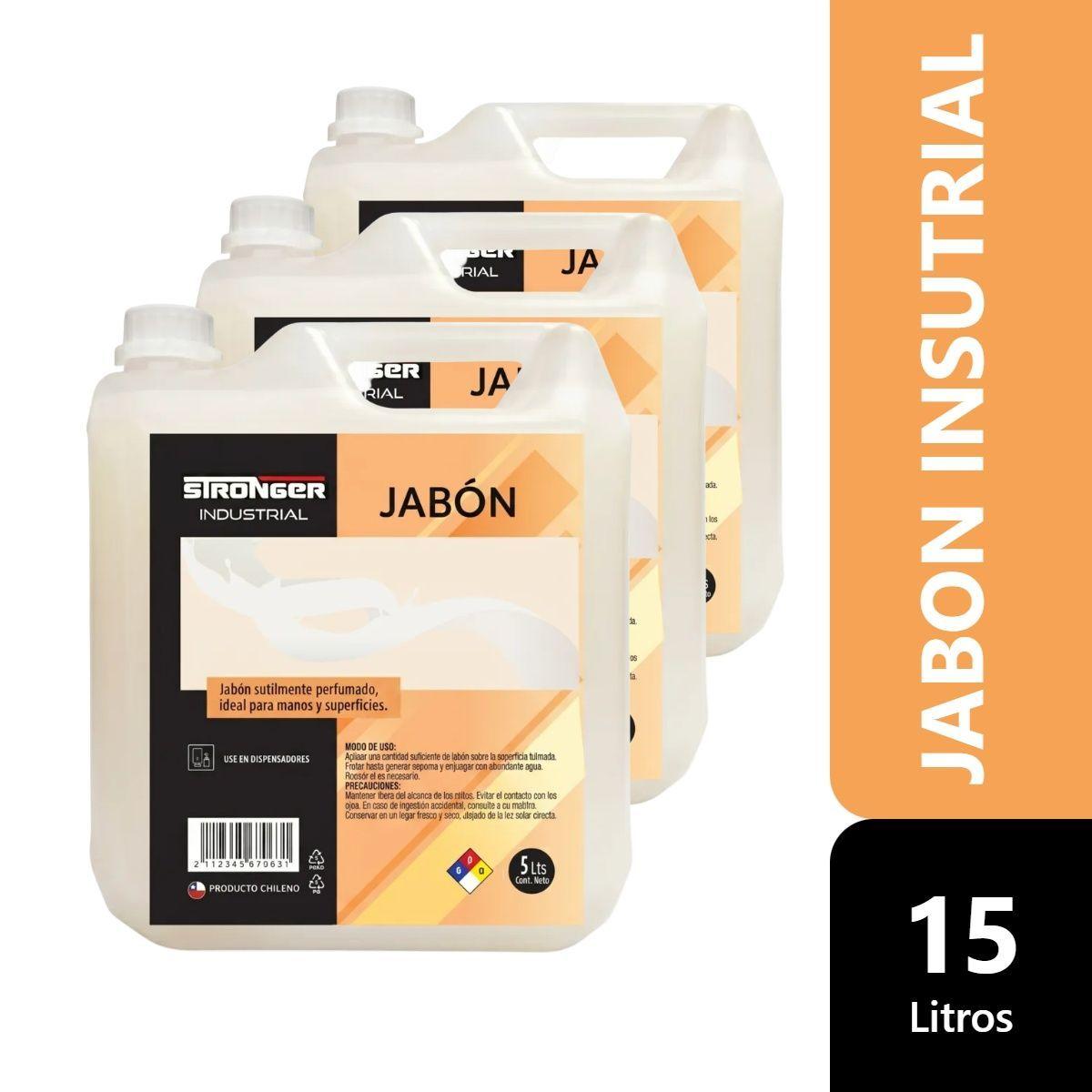 Pack 3 Jabones Liquido Industrial 5 Litros Stronger-0