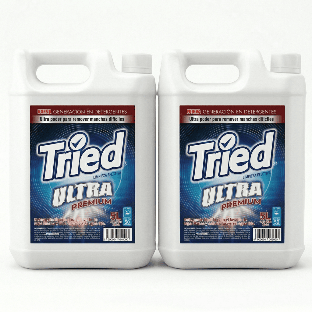 Pack 2 Detergentes 5 Litros Ropa Blanca Y Color Tried Ultra-0